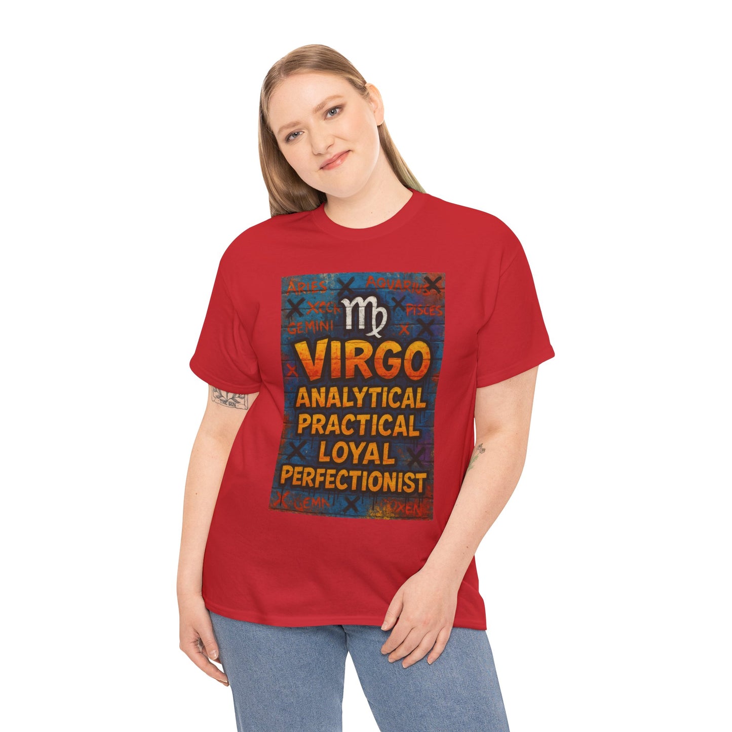 Virgo Sign Unisex Heavy Cotton Tee, Astrology Shirt, Zodiac Tee, Birthday Gift, Casual Wear, Astro Lover Apparel