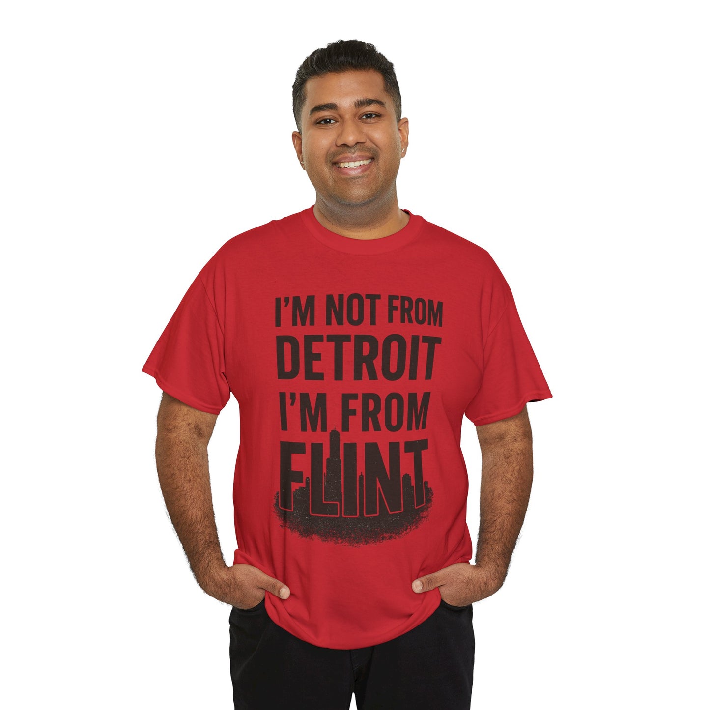 Detroit vs. Flint Tee - Unisex Heavy Cotton Shirt, Bold Graphic Tee, Michigan Pride Apparel, Casual Wear, Gift for Locals