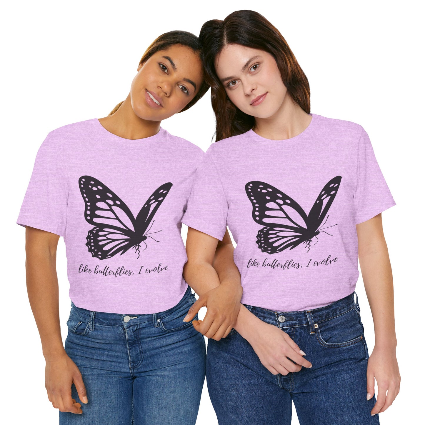 Butterfly Evolution Tee | Unisex Short Sleeve Shirt, Inspirational T-Shirt, Gift for Nature Lovers, Self-Discovery Apparel, Casual Wear