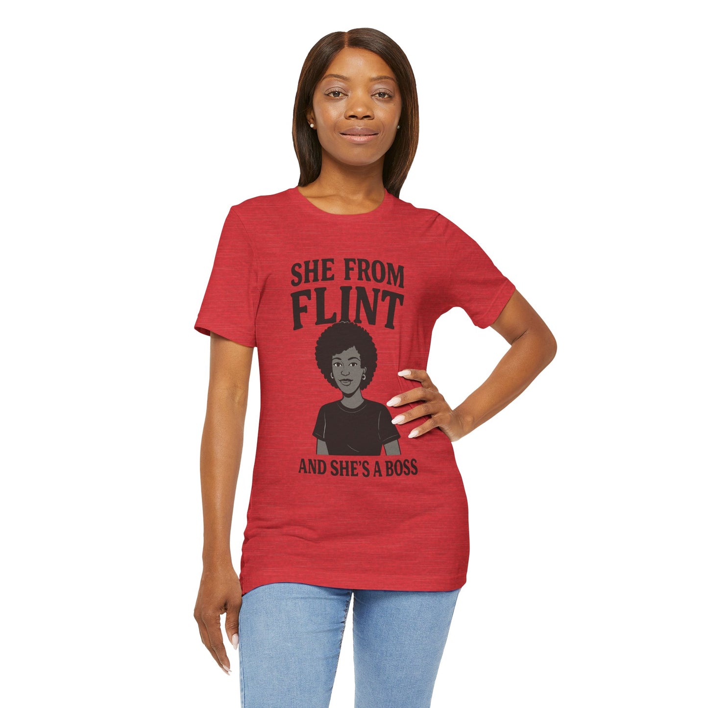 Flint Boss Tee, Inspirational Shirt, Gift for Women, Black History Month Apparel, Empowerment Top, Unisex Graphic Tee