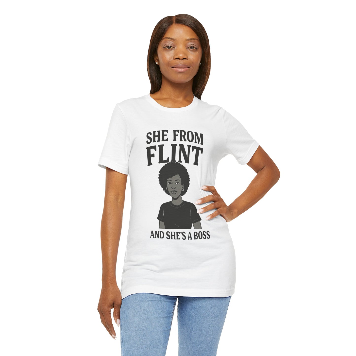 Flint Boss Tee, Inspirational Shirt, Gift for Women, Black History Month Apparel, Empowerment Top, Unisex Graphic Tee