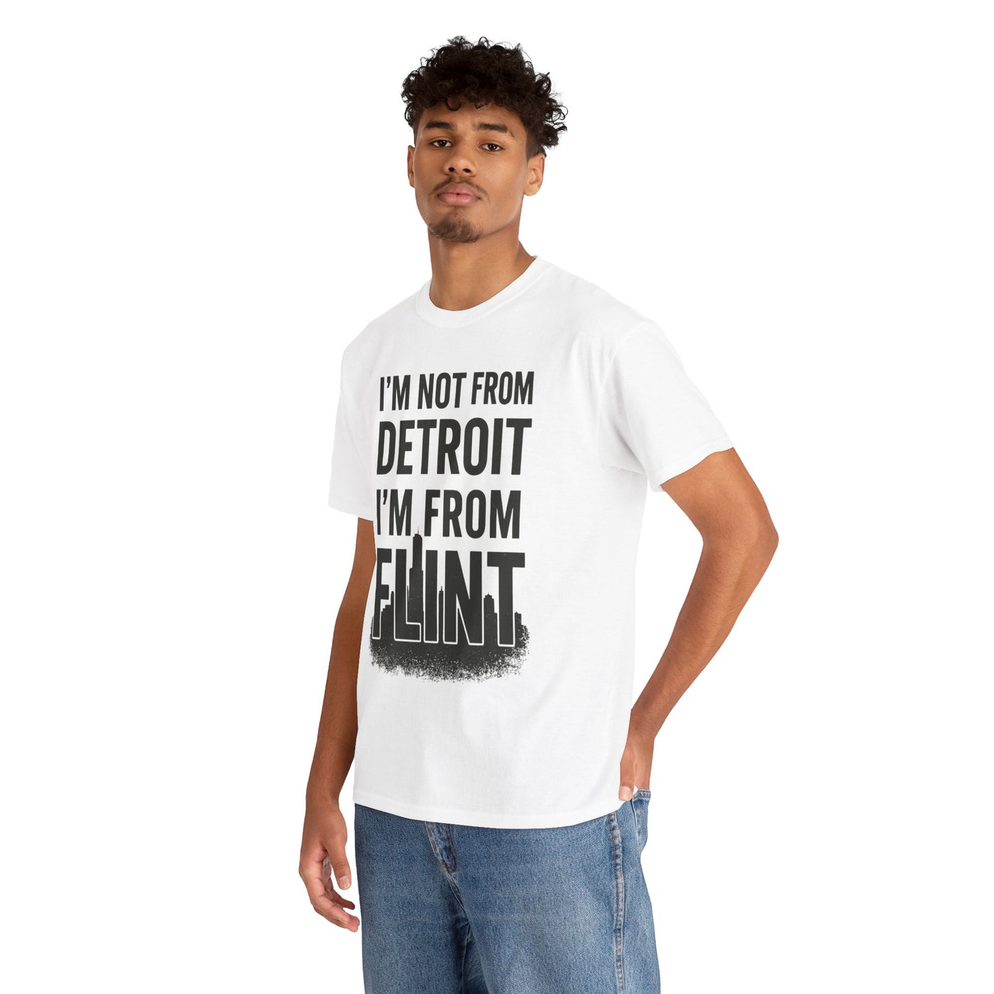 Detroit vs. Flint Tee - Unisex Heavy Cotton Shirt, Bold Graphic Tee, Michigan Pride Apparel, Casual Wear, Gift for Locals