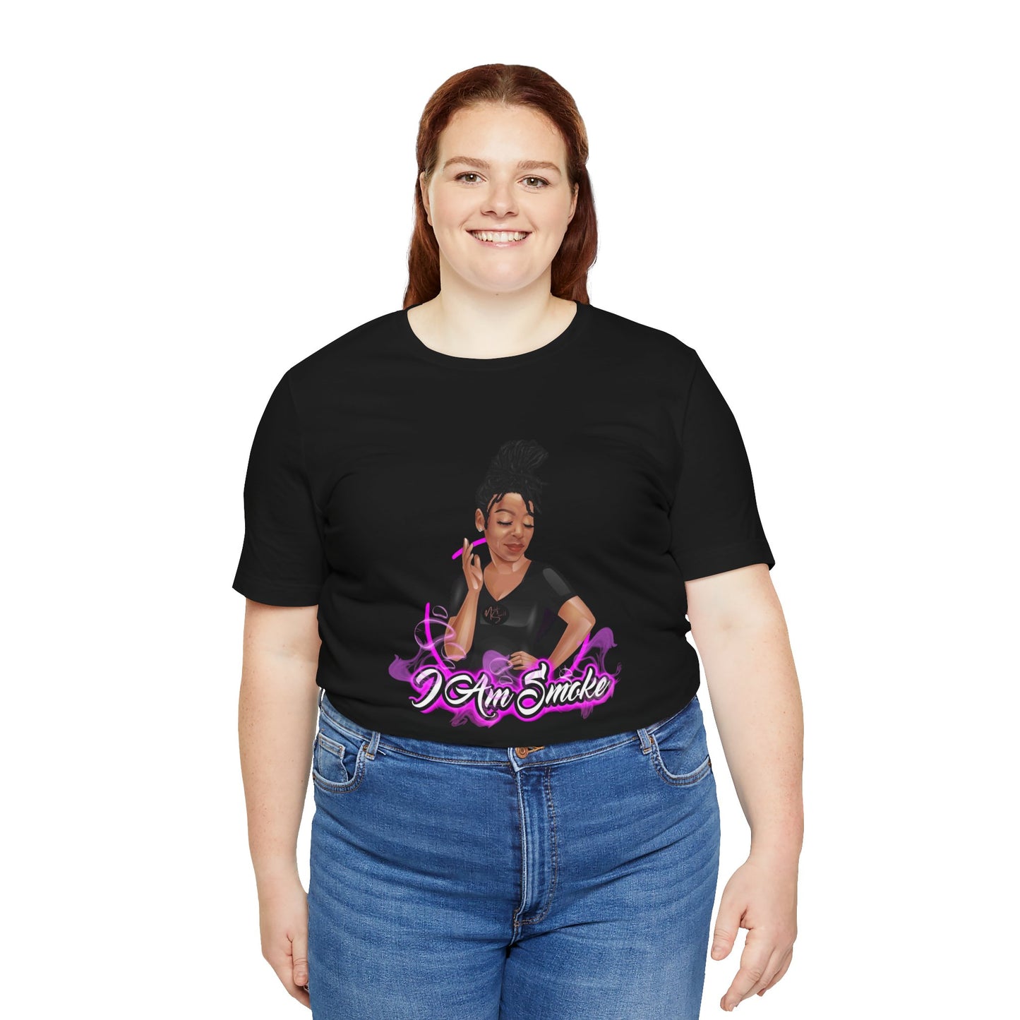 "I Am Smoke" Unisex Jersey Short Sleeve Tee, Fun Graphic T-shirt for Smokers, Casual Wear, Gifts for Friends, Streetwear Style