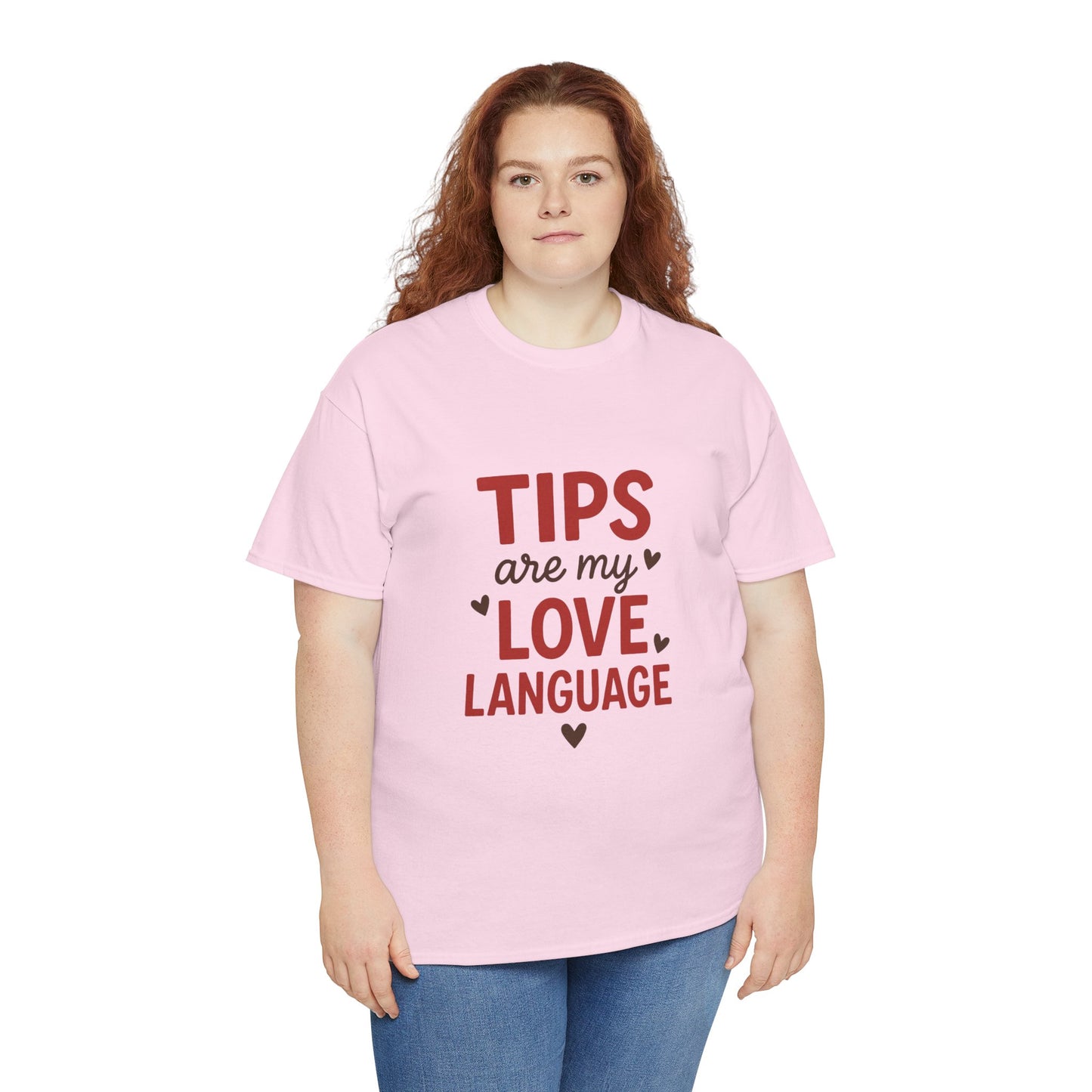 Tips Are My Love Language Tee, Fun Graphic Tee, Unisex Cotton T-Shirt, Gift for Waitstaff, Love Language Apparel