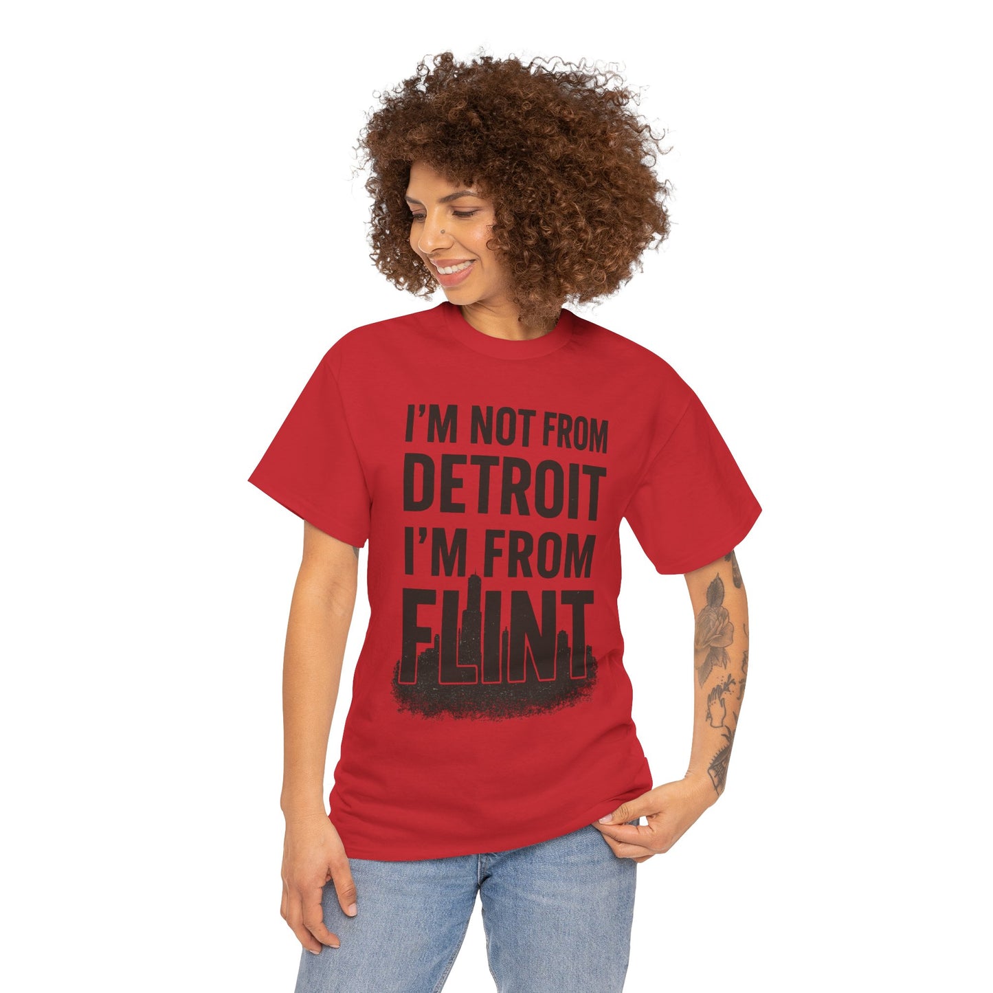 Detroit vs. Flint Tee - Unisex Heavy Cotton Shirt, Bold Graphic Tee, Michigan Pride Apparel, Casual Wear, Gift for Locals
