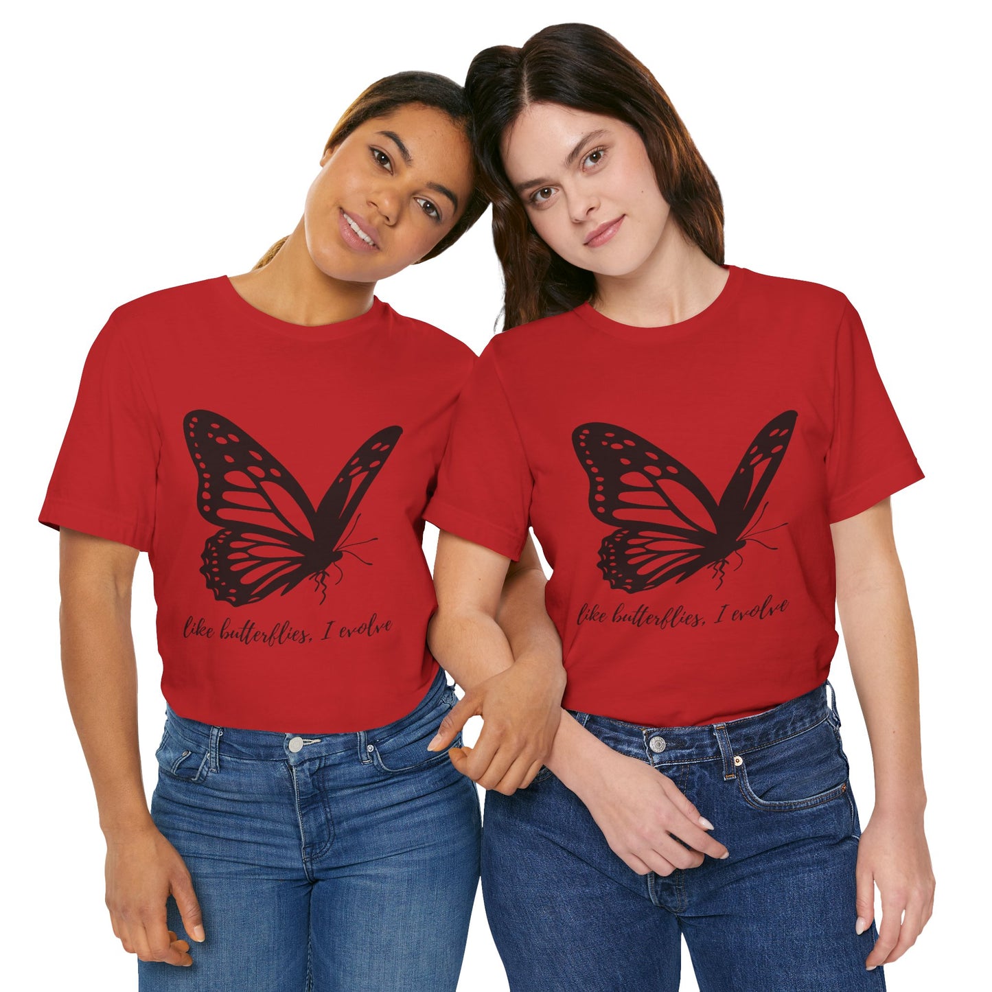 Butterfly Evolution Tee | Unisex Short Sleeve Shirt, Inspirational T-Shirt, Gift for Nature Lovers, Self-Discovery Apparel, Casual Wear