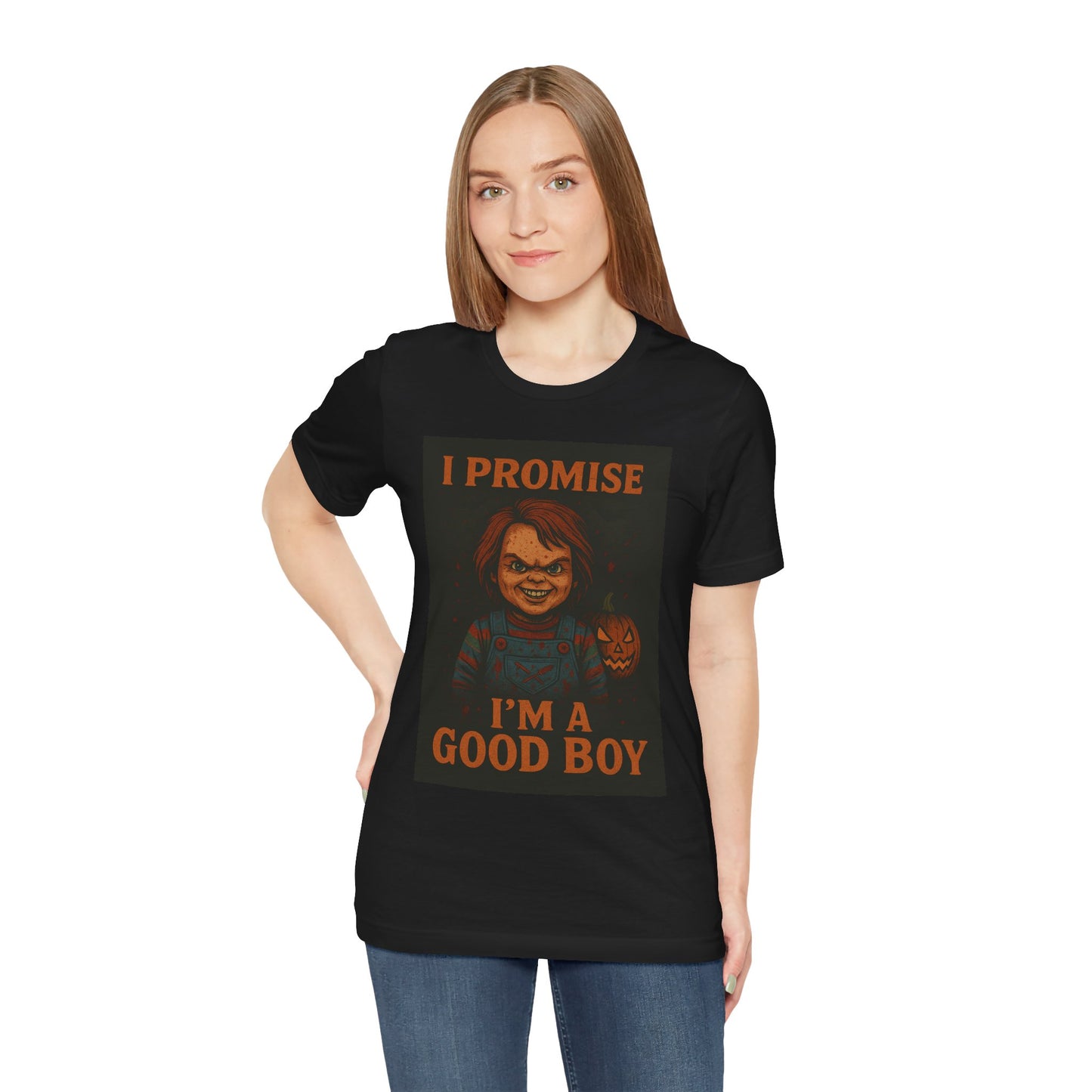 Halloween Chucky Tee, Unisex Short Sleeve Shirt, Horror Movie Apparel, Spooky Fashion, Creepy Graphic Tee