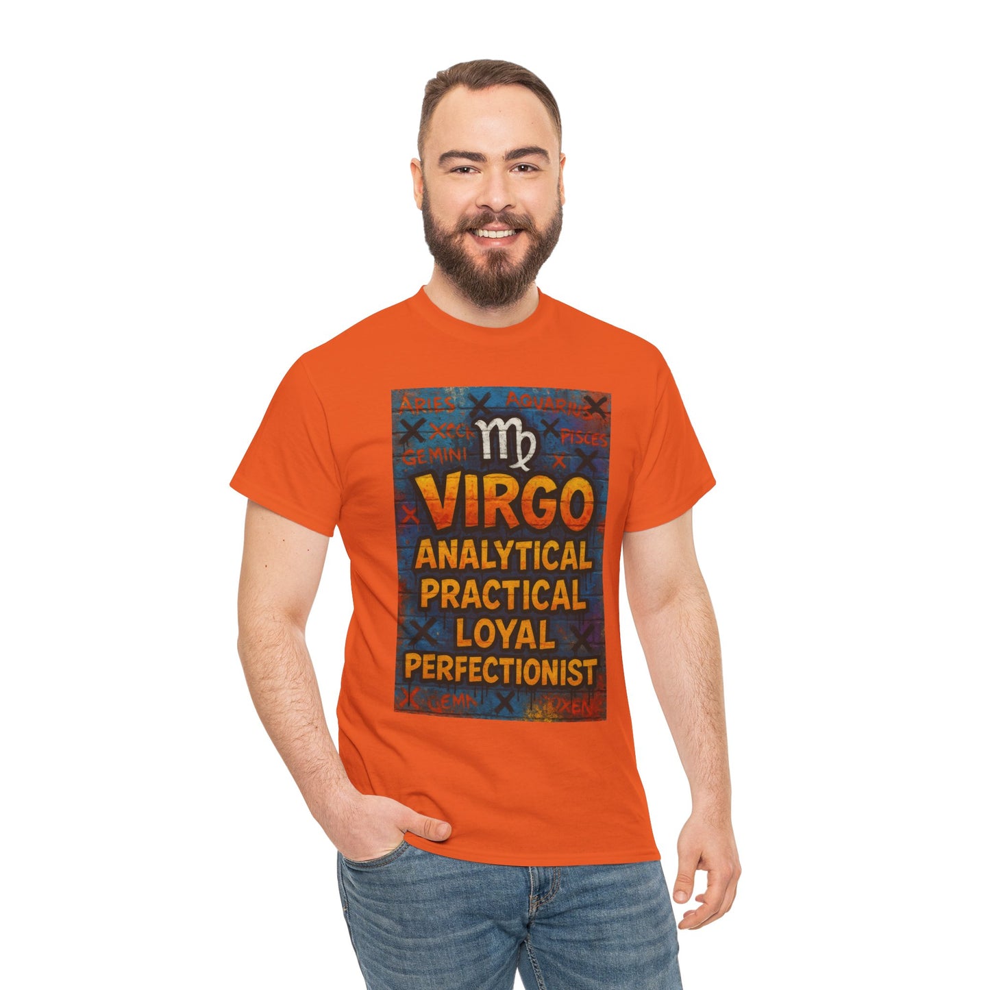 Virgo Sign Unisex Heavy Cotton Tee, Astrology Shirt, Zodiac Tee, Birthday Gift, Casual Wear, Astro Lover Apparel