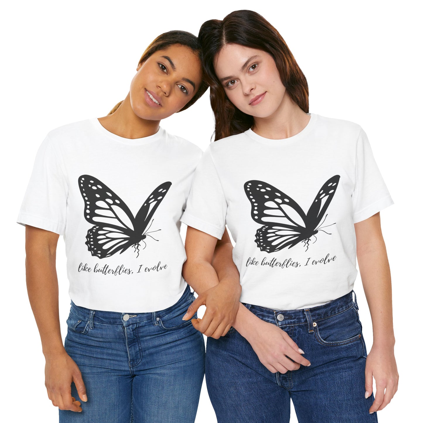 Butterfly Evolution Tee | Unisex Short Sleeve Shirt, Inspirational T-Shirt, Gift for Nature Lovers, Self-Discovery Apparel, Casual Wear