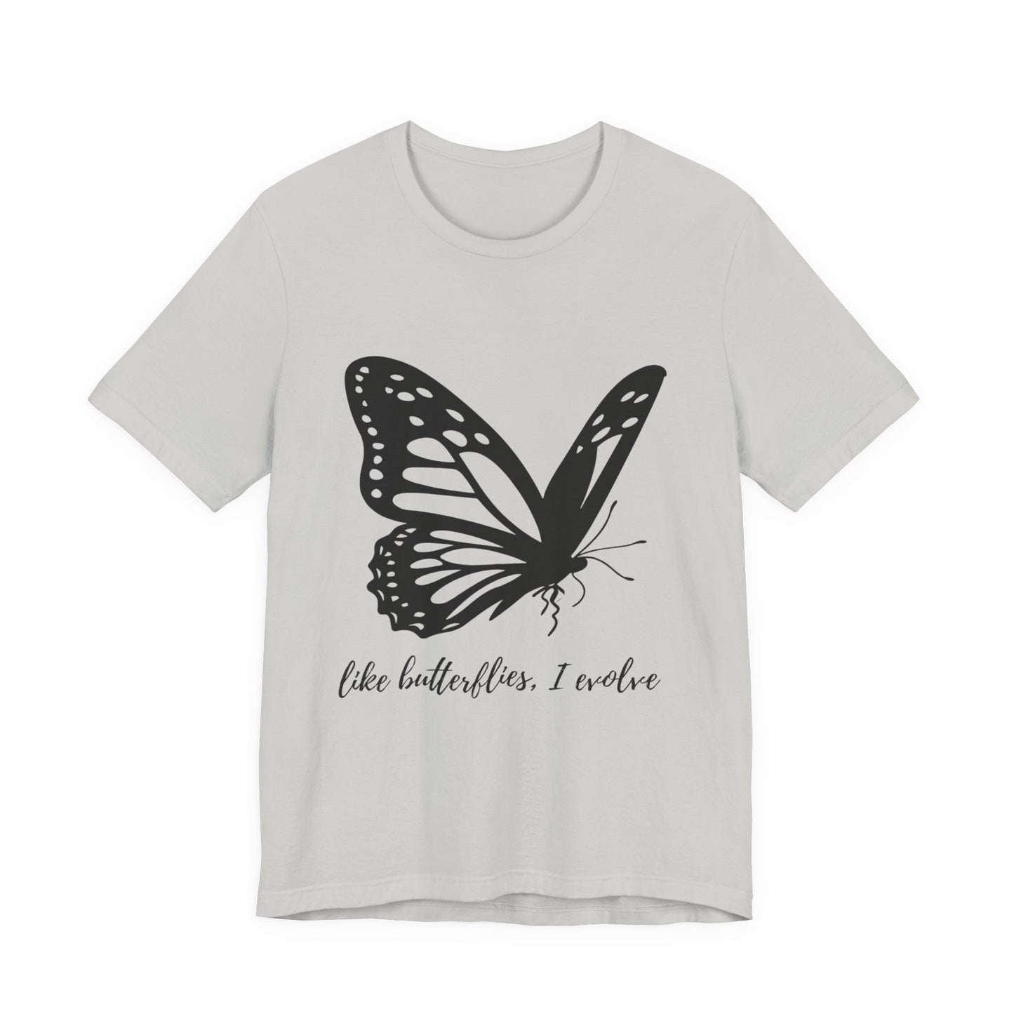 Butterfly Evolution Tee | Unisex Short Sleeve Shirt, Inspirational T-Shirt, Gift for Nature Lovers, Self-Discovery Apparel, Casual Wear