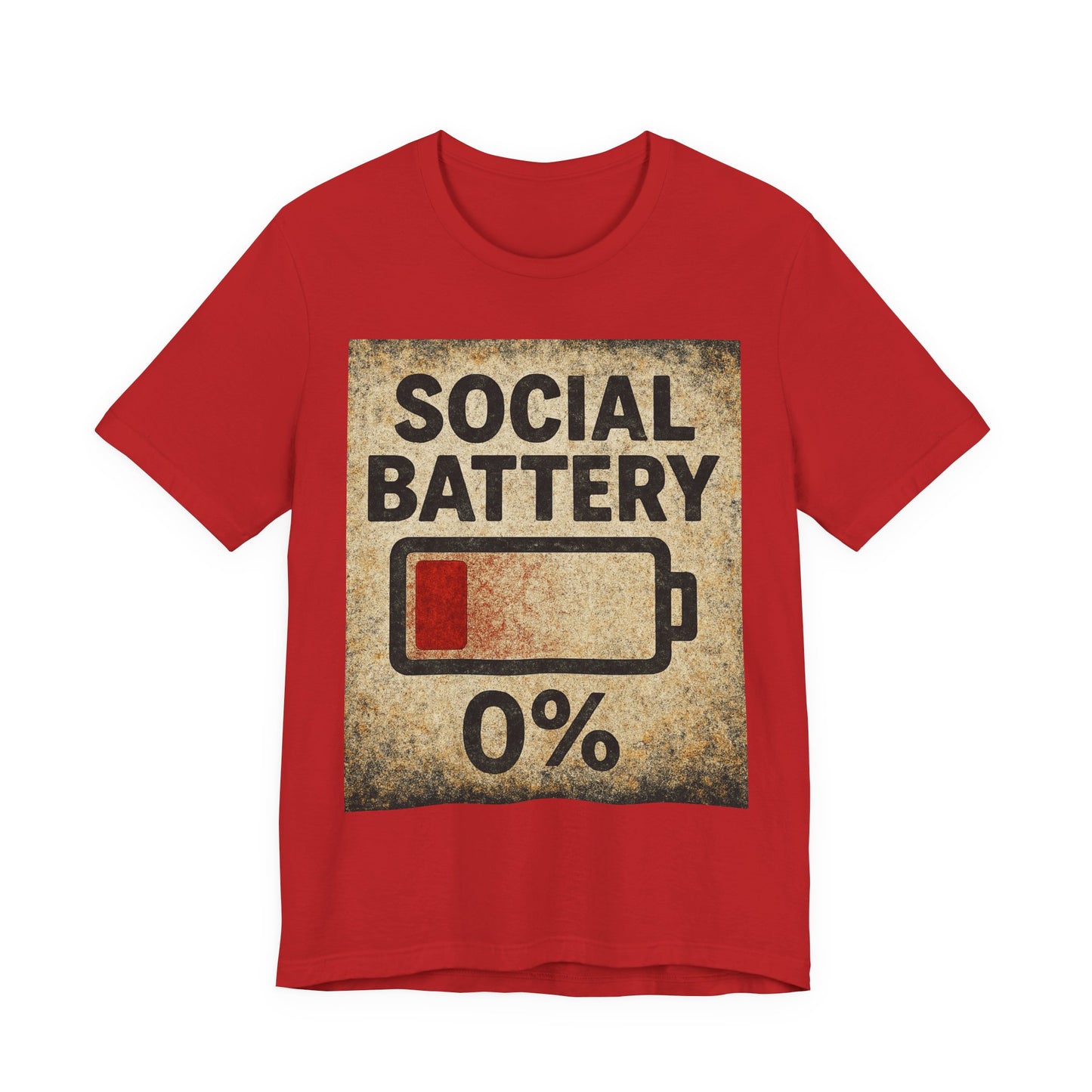 Social Battery Graphic Tee - Perfect for Social Media Lovers, Casual Wear, Gifts for Friends, Humor T-Shirt, Everyday Comfort