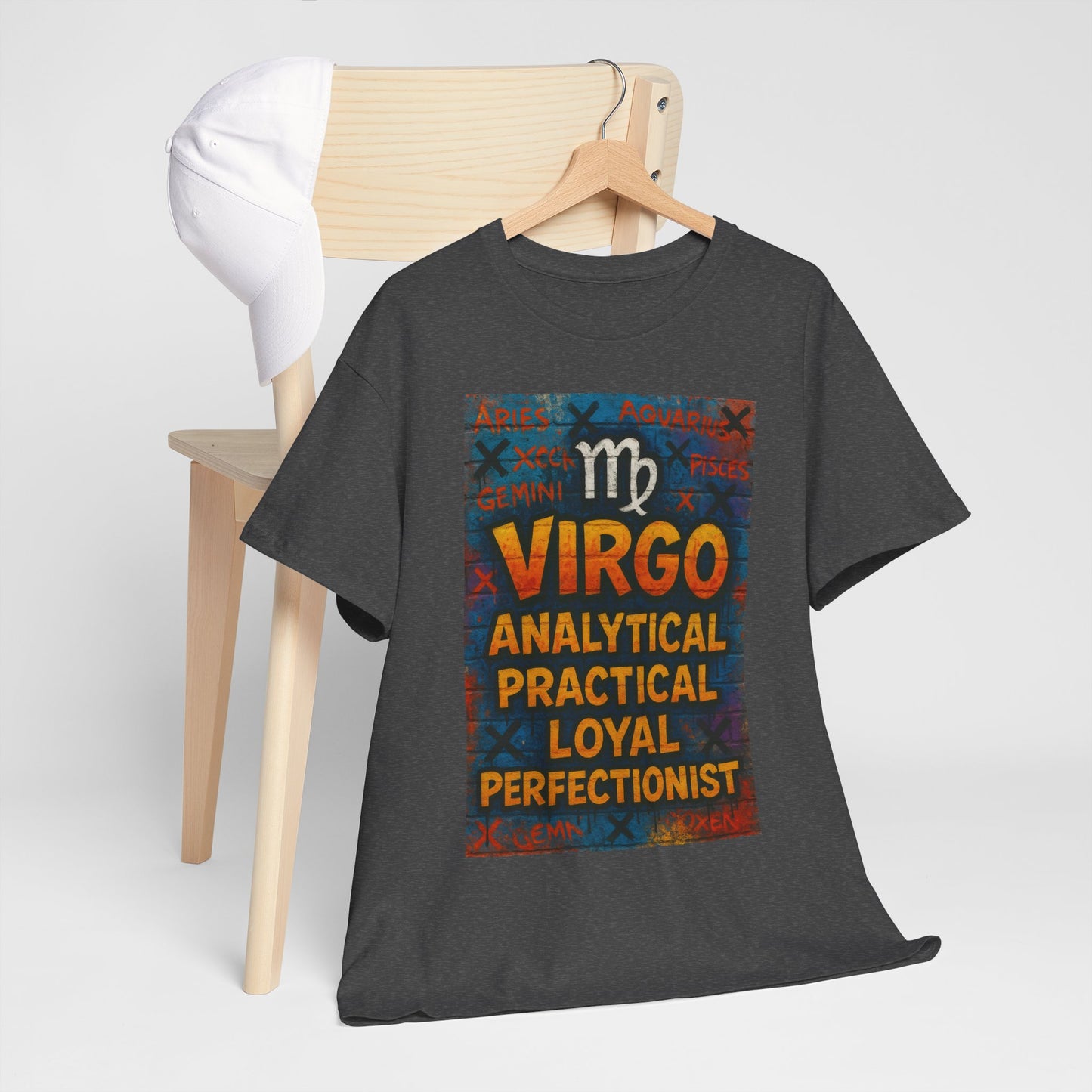 Virgo Sign Unisex Heavy Cotton Tee, Astrology Shirt, Zodiac Tee, Birthday Gift, Casual Wear, Astro Lover Apparel