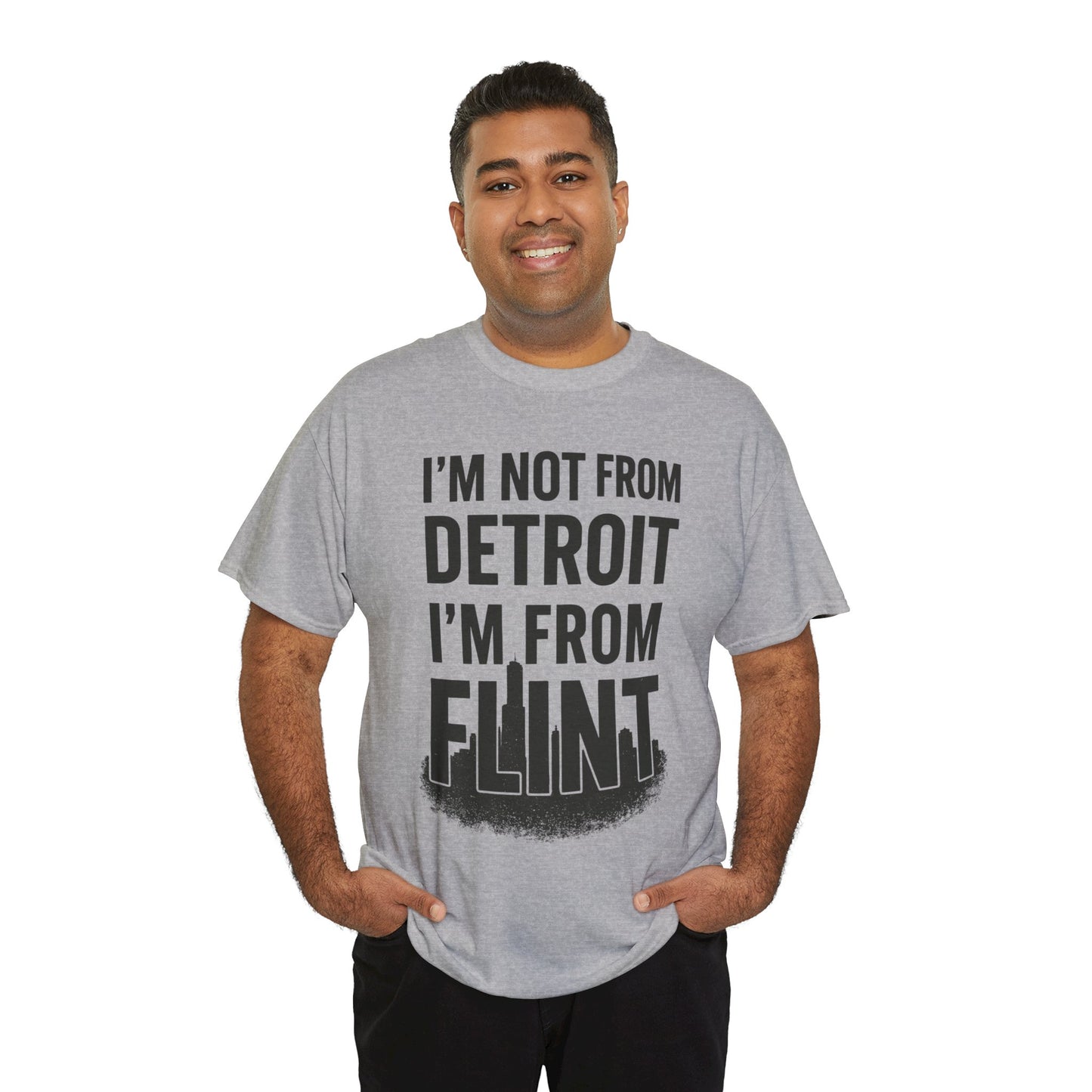 Detroit vs. Flint Tee - Unisex Heavy Cotton Shirt, Bold Graphic Tee, Michigan Pride Apparel, Casual Wear, Gift for Locals
