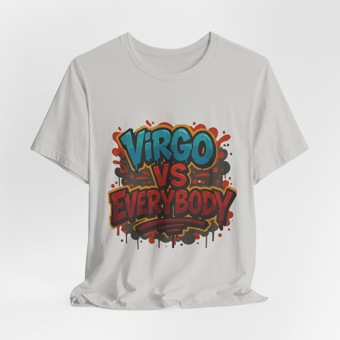 Virgo vs Everybody Graphic Tee, Unisex Zodiac T-Shirt, Astrology Gift, Birthday Apparel, Trendy Casual Wear