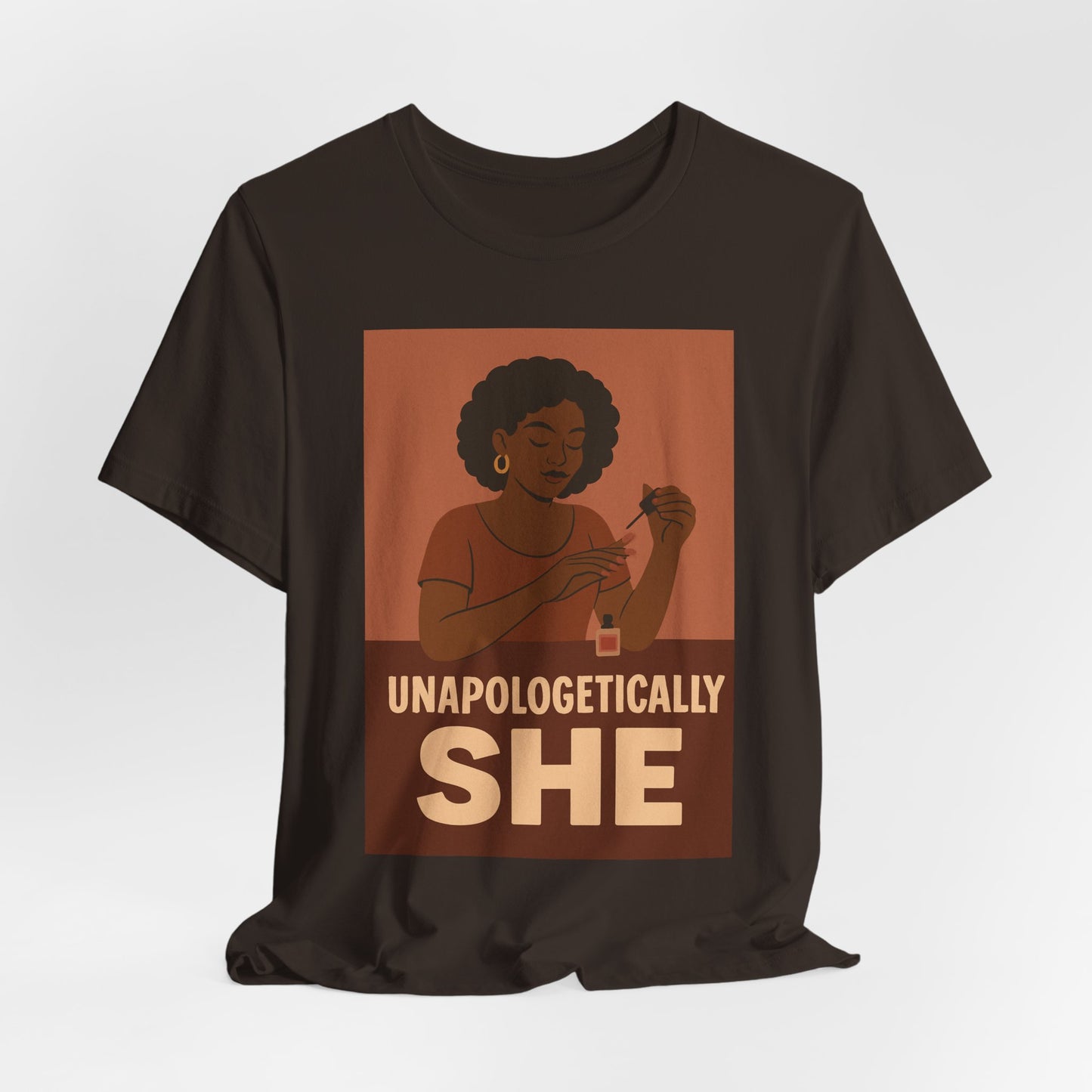 Unapologetically She Tee - Empowering Unisex Jersey Short Sleeve T-Shirt, Feminist Gift, Casual Wear, Bold Statement Top, Modern Graphic Tee