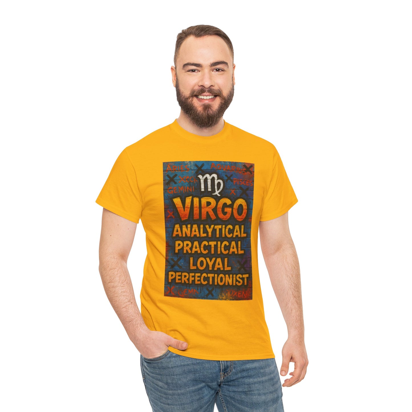 Virgo Sign Unisex Heavy Cotton Tee, Astrology Shirt, Zodiac Tee, Birthday Gift, Casual Wear, Astro Lover Apparel