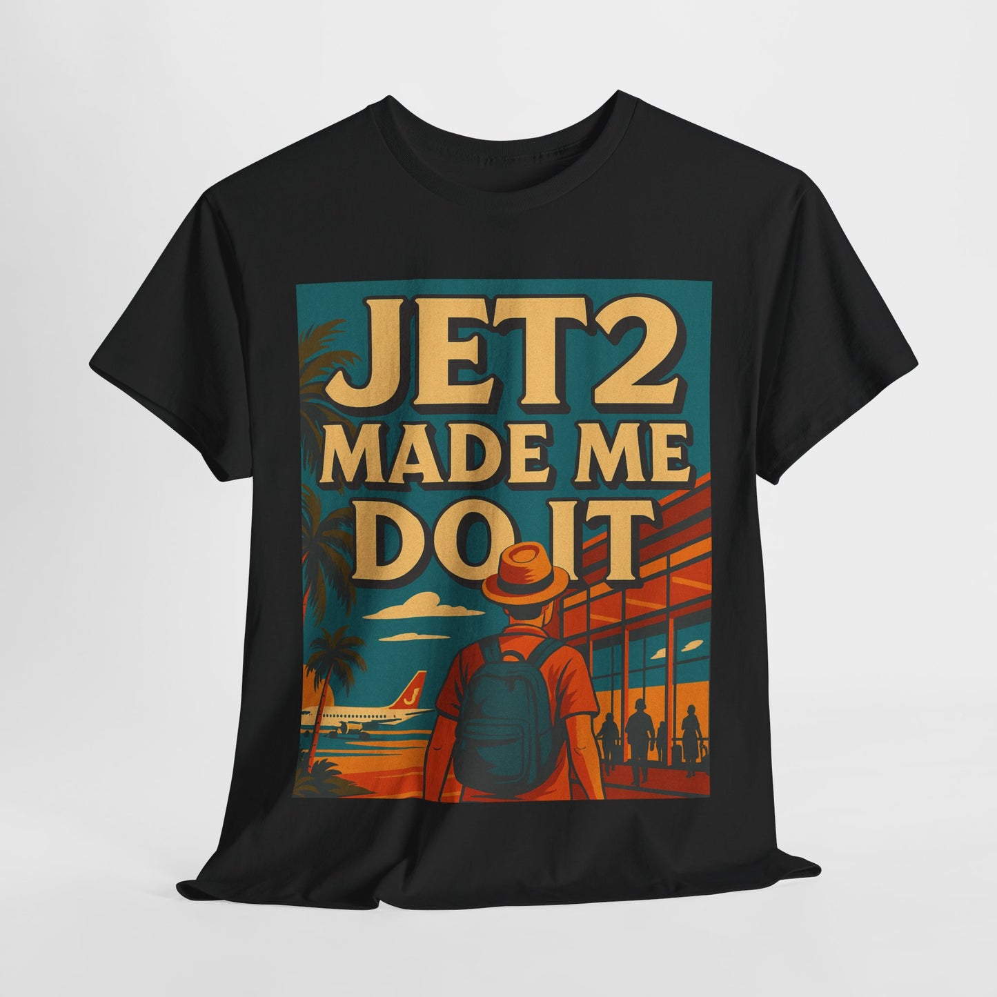 Jetsetter Unisex Heavy Cotton Tee - Travel T-Shirt, Vacation Shirt, Summer Style, Adventure Wear, Gift for Travelers