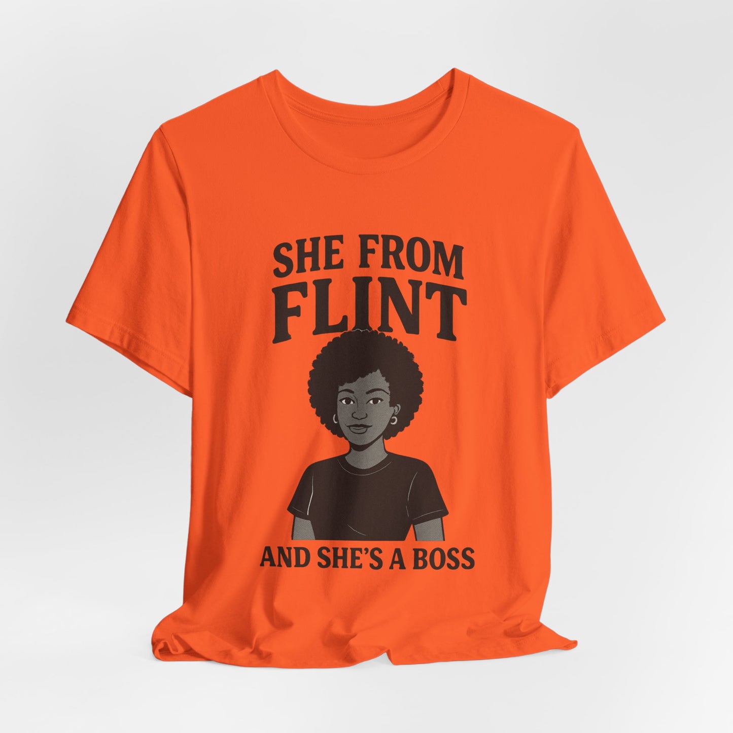 Flint Boss Tee, Inspirational Shirt, Gift for Women, Black History Month Apparel, Empowerment Top, Unisex Graphic Tee