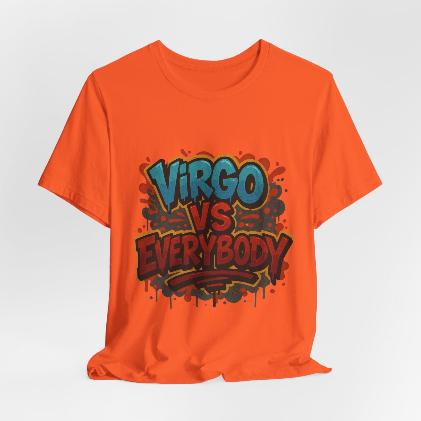 Virgo vs Everybody Graphic Tee, Unisex Zodiac T-Shirt, Astrology Gift, Birthday Apparel, Trendy Casual Wear