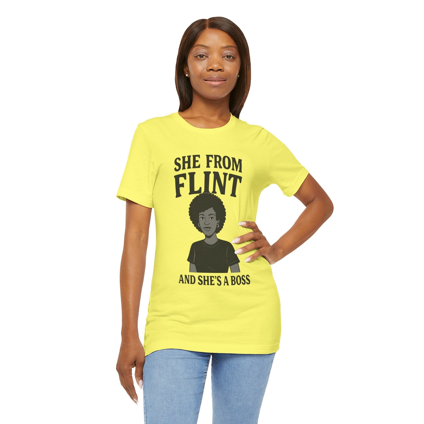 Flint Boss Tee, Inspirational Shirt, Gift for Women, Black History Month Apparel, Empowerment Top, Unisex Graphic Tee