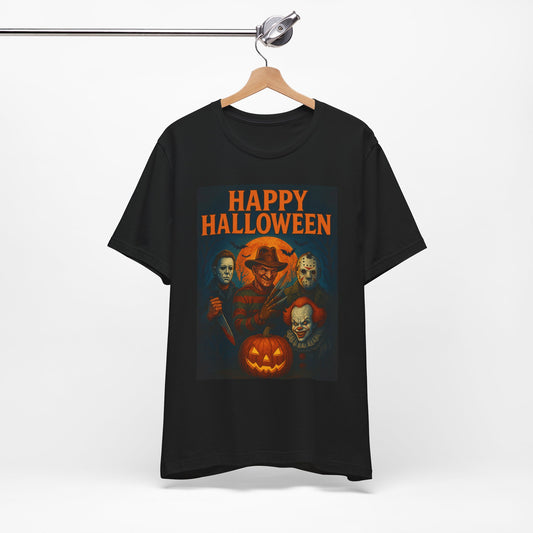 Halloween Horror Movie Tee, Unisex Short Sleeve Shirt, Spooky Gift, October Festive Shirt, Halloween Costume