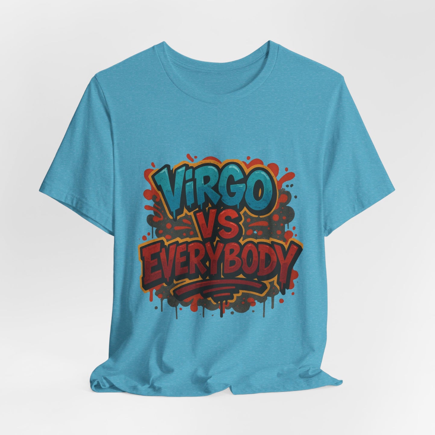 Virgo vs Everybody Graphic Tee, Unisex Zodiac T-Shirt, Astrology Gift, Birthday Apparel, Trendy Casual Wear