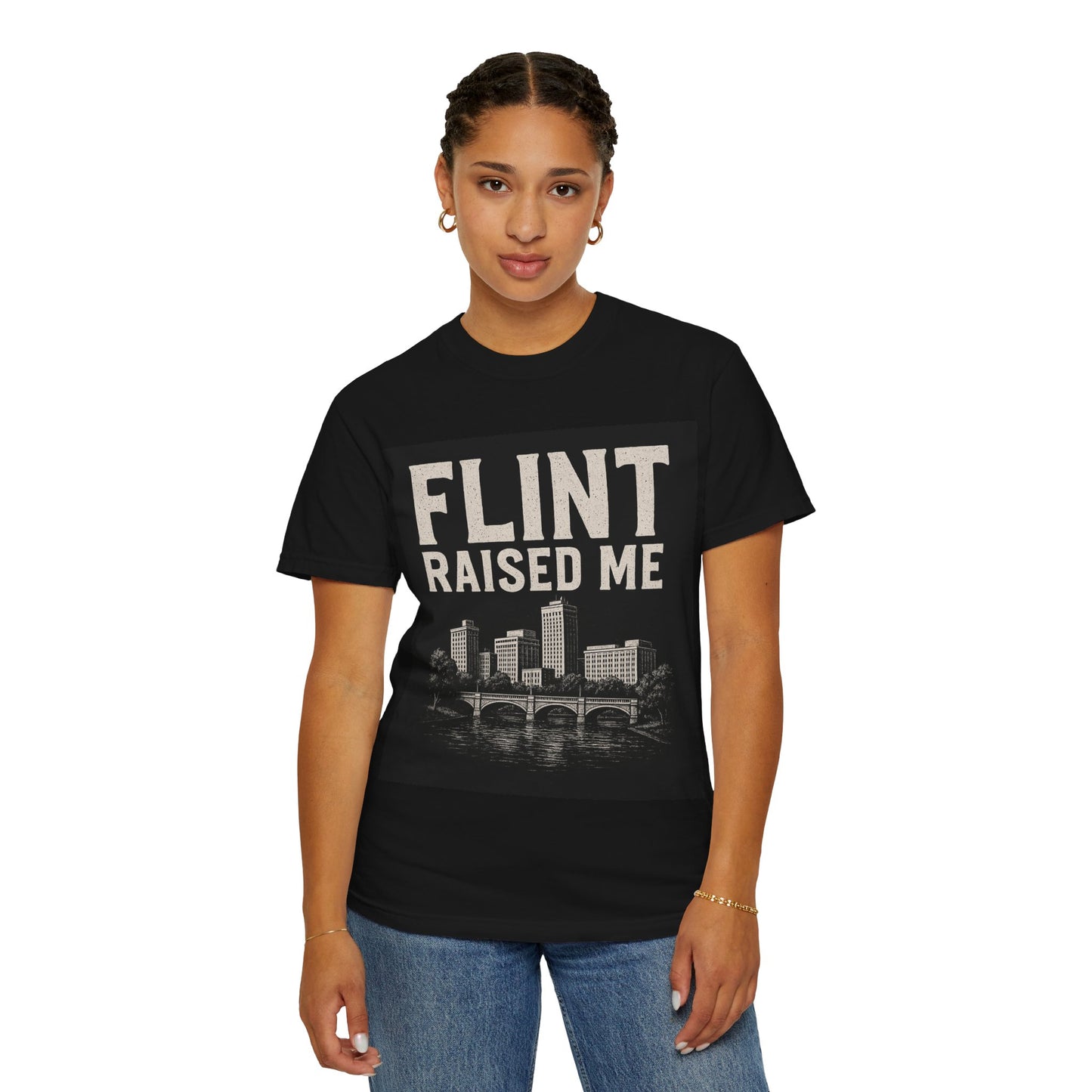 Flint Raised Me T-Shirt, Unisex Graphic Tee, Gift for City Pride, Casual Wear, Home State Love, Vintage Style