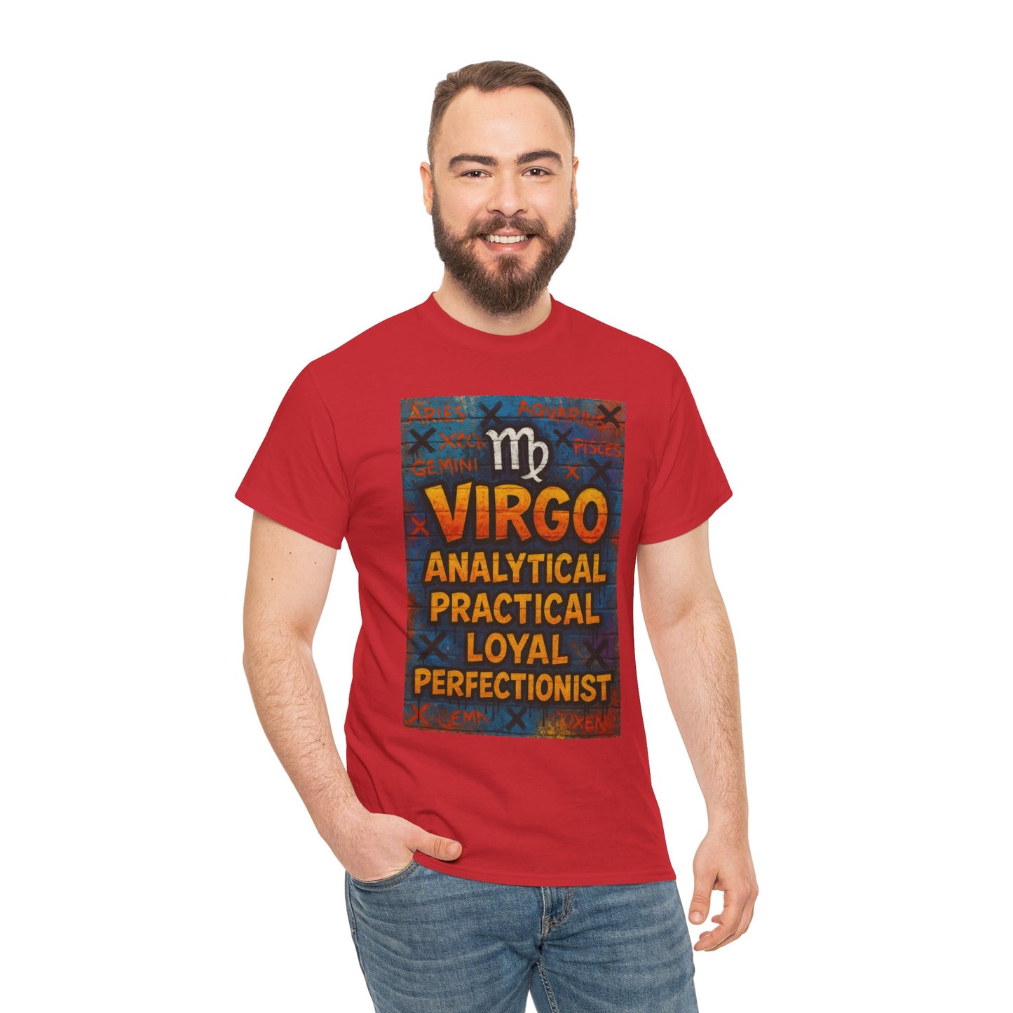 Virgo Sign Unisex Heavy Cotton Tee, Astrology Shirt, Zodiac Tee, Birthday Gift, Casual Wear, Astro Lover Apparel