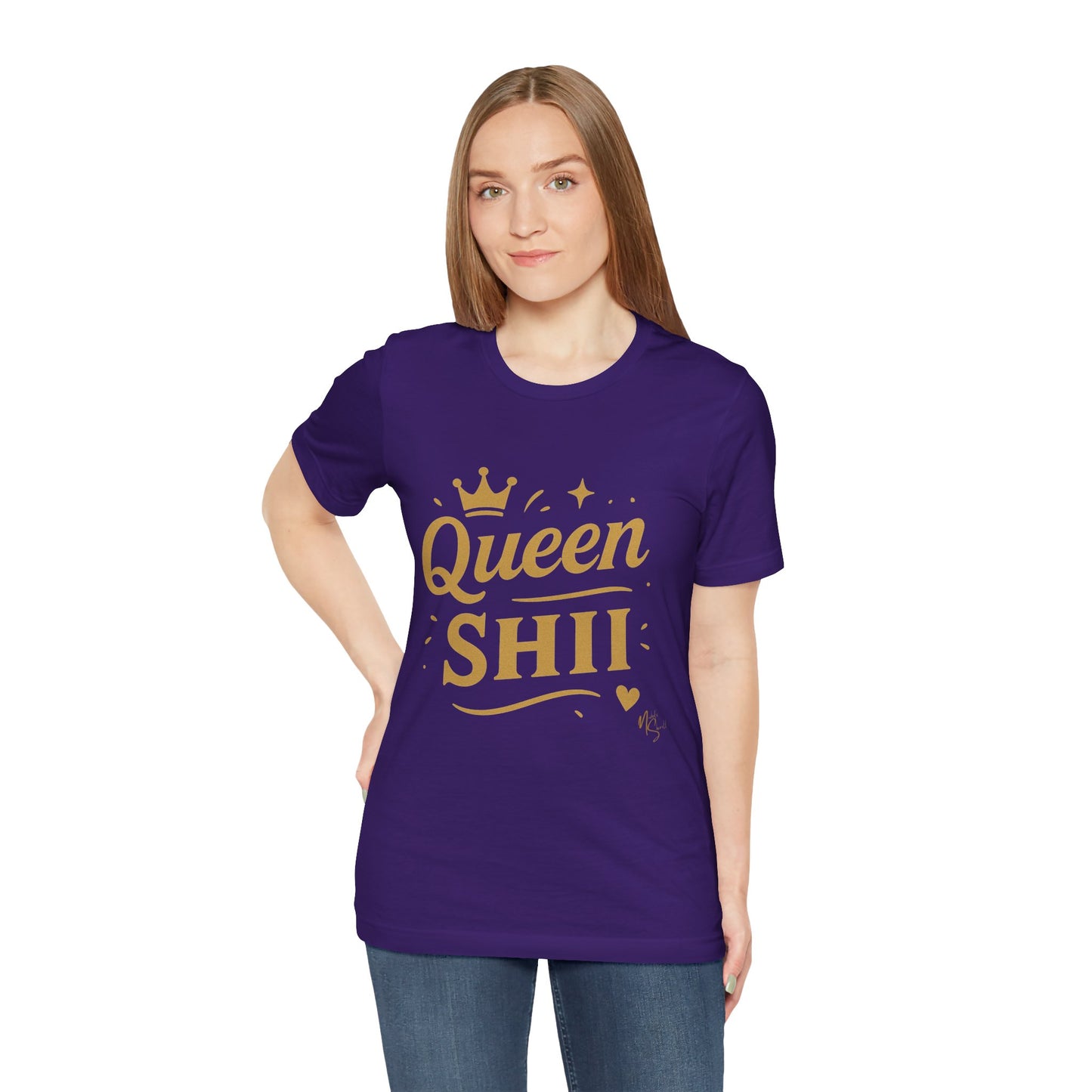 Queen Shii Unisex Jersey Tee - Empowering T-Shirt for Queens, Birthday Gift, Casual Wear, Everyday Motivation, Gender Neutral