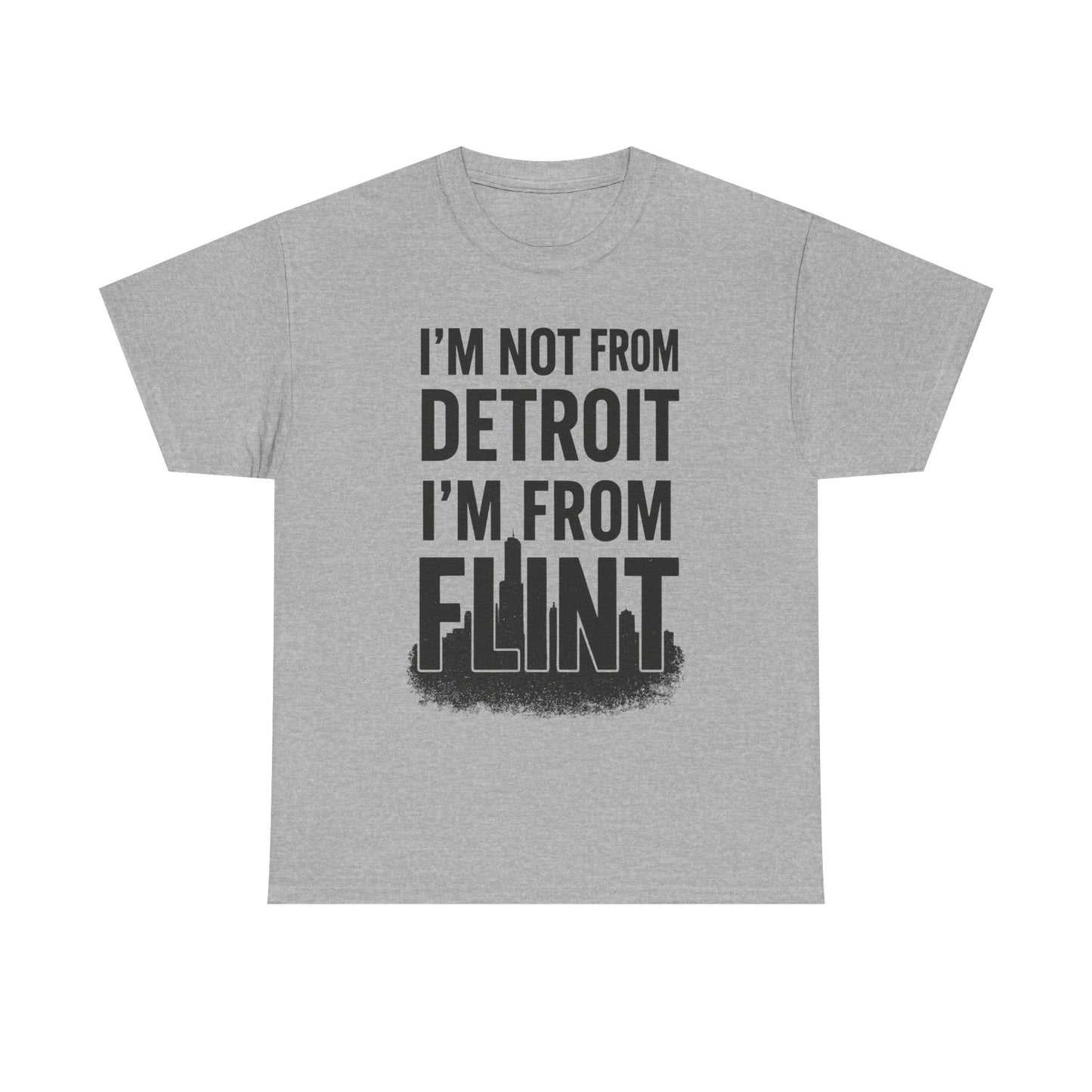 Detroit vs. Flint Tee - Unisex Heavy Cotton Shirt, Bold Graphic Tee, Michigan Pride Apparel, Casual Wear, Gift for Locals