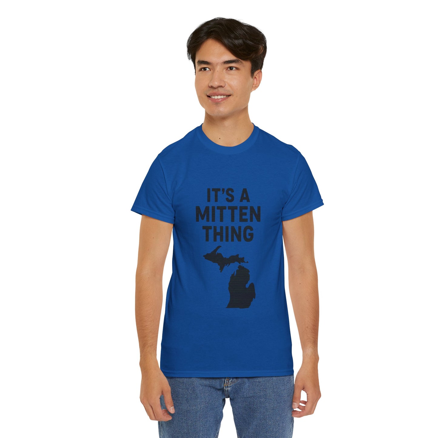 It's a Mitten Thing Tee | Michigan Pride Shirt, Unisex Heavy Cotton T-Shirt, Gift for Michiganders, Casual Wear, State Pride Apparel