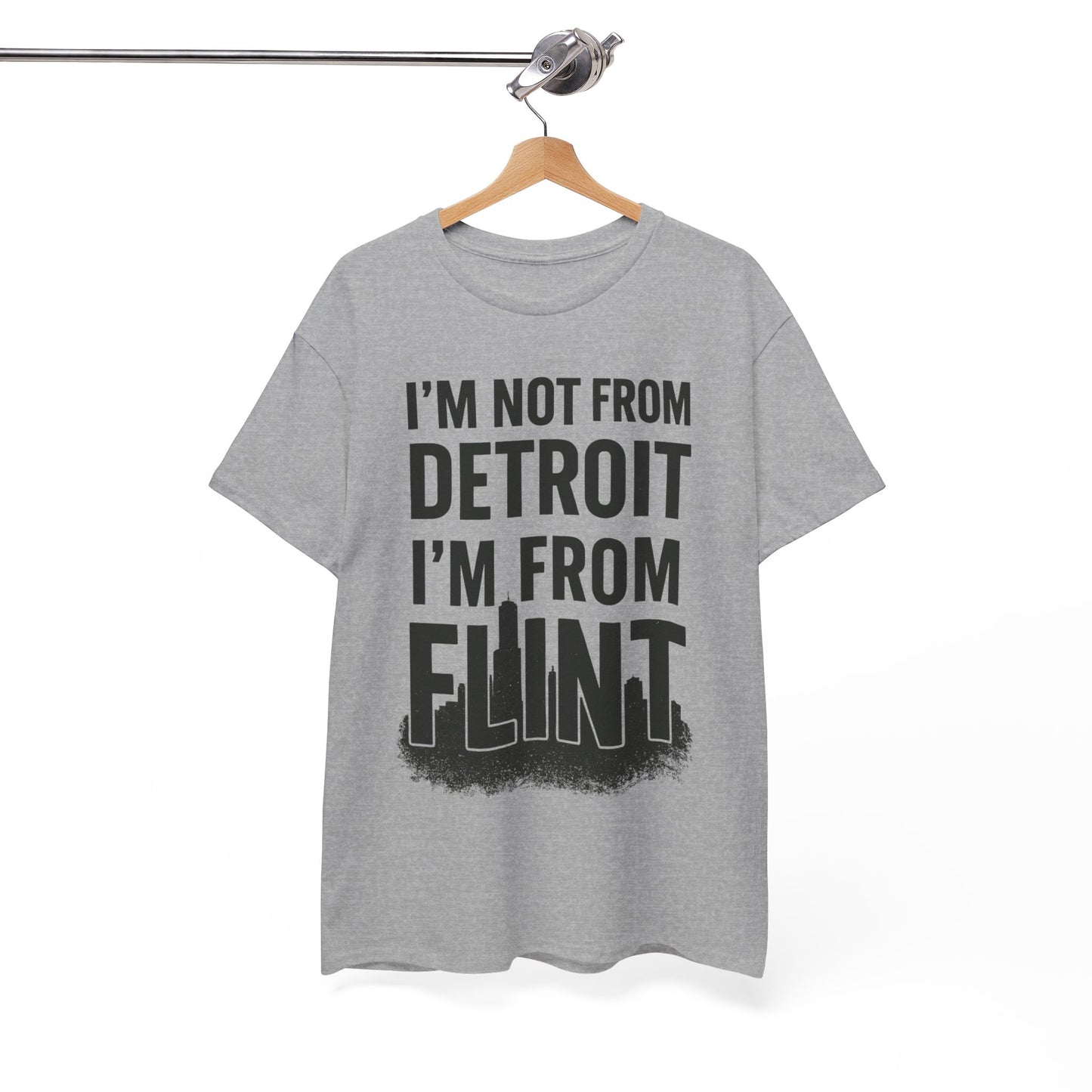Detroit vs. Flint Tee - Unisex Heavy Cotton Shirt, Bold Graphic Tee, Michigan Pride Apparel, Casual Wear, Gift for Locals
