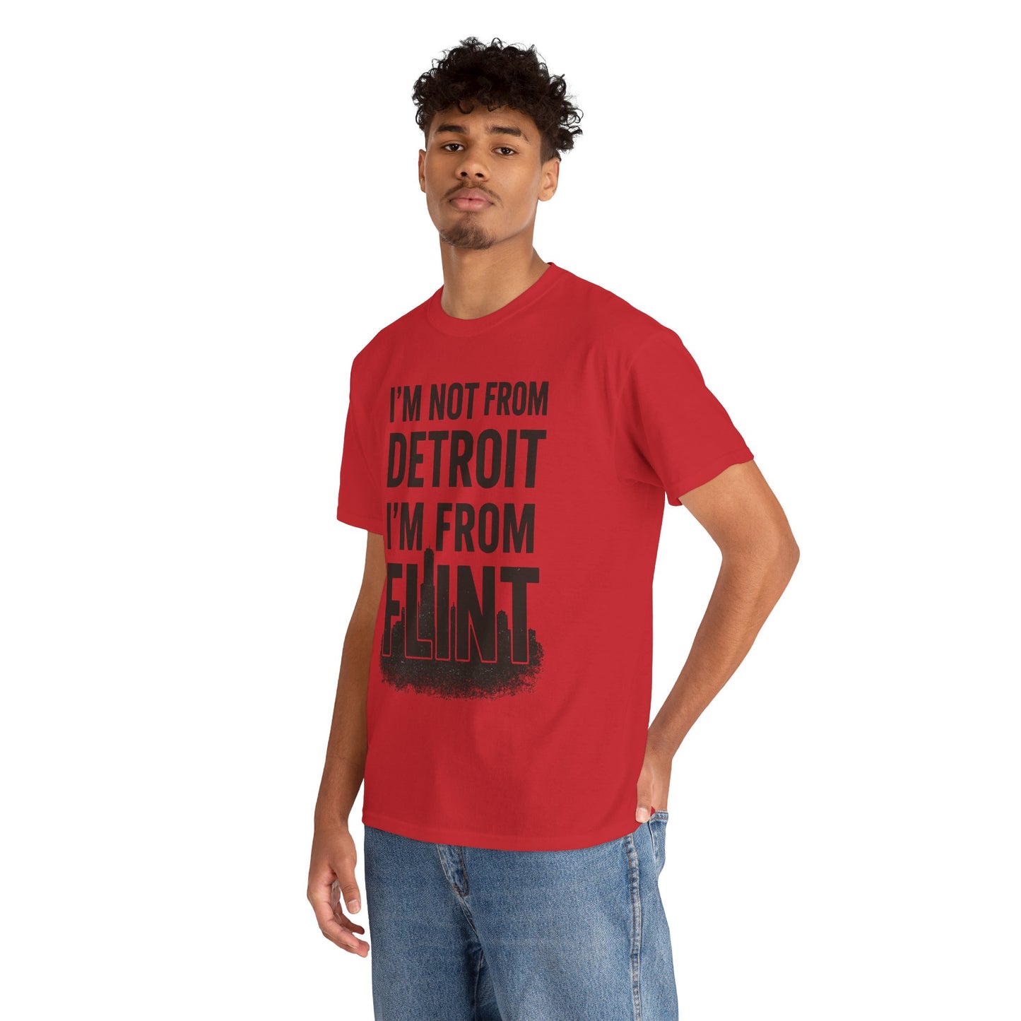 Detroit vs. Flint Tee - Unisex Heavy Cotton Shirt, Bold Graphic Tee, Michigan Pride Apparel, Casual Wear, Gift for Locals