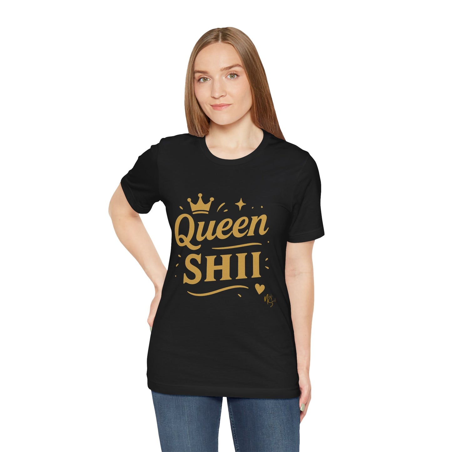 Queen Shii Unisex Jersey Tee - Empowering T-Shirt for Queens, Birthday Gift, Casual Wear, Everyday Motivation, Gender Neutral