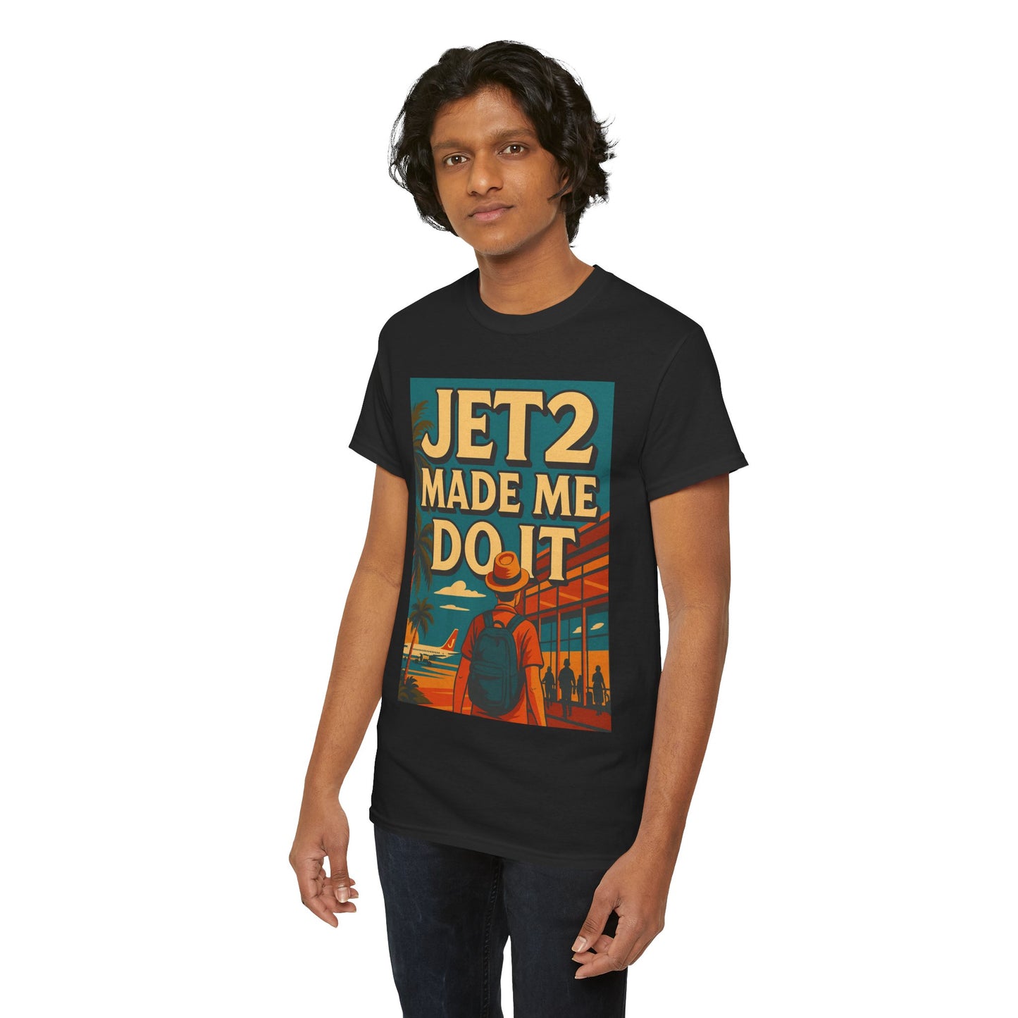 Jetsetter Unisex Heavy Cotton Tee - Travel T-Shirt, Vacation Shirt, Summer Style, Adventure Wear, Gift for Travelers