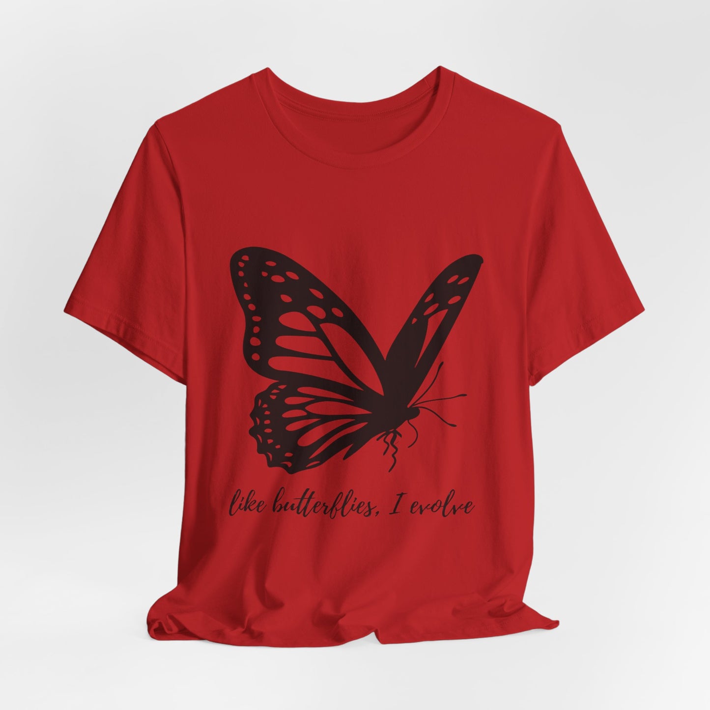 Butterfly Evolution Tee | Unisex Short Sleeve Shirt, Inspirational T-Shirt, Gift for Nature Lovers, Self-Discovery Apparel, Casual Wear