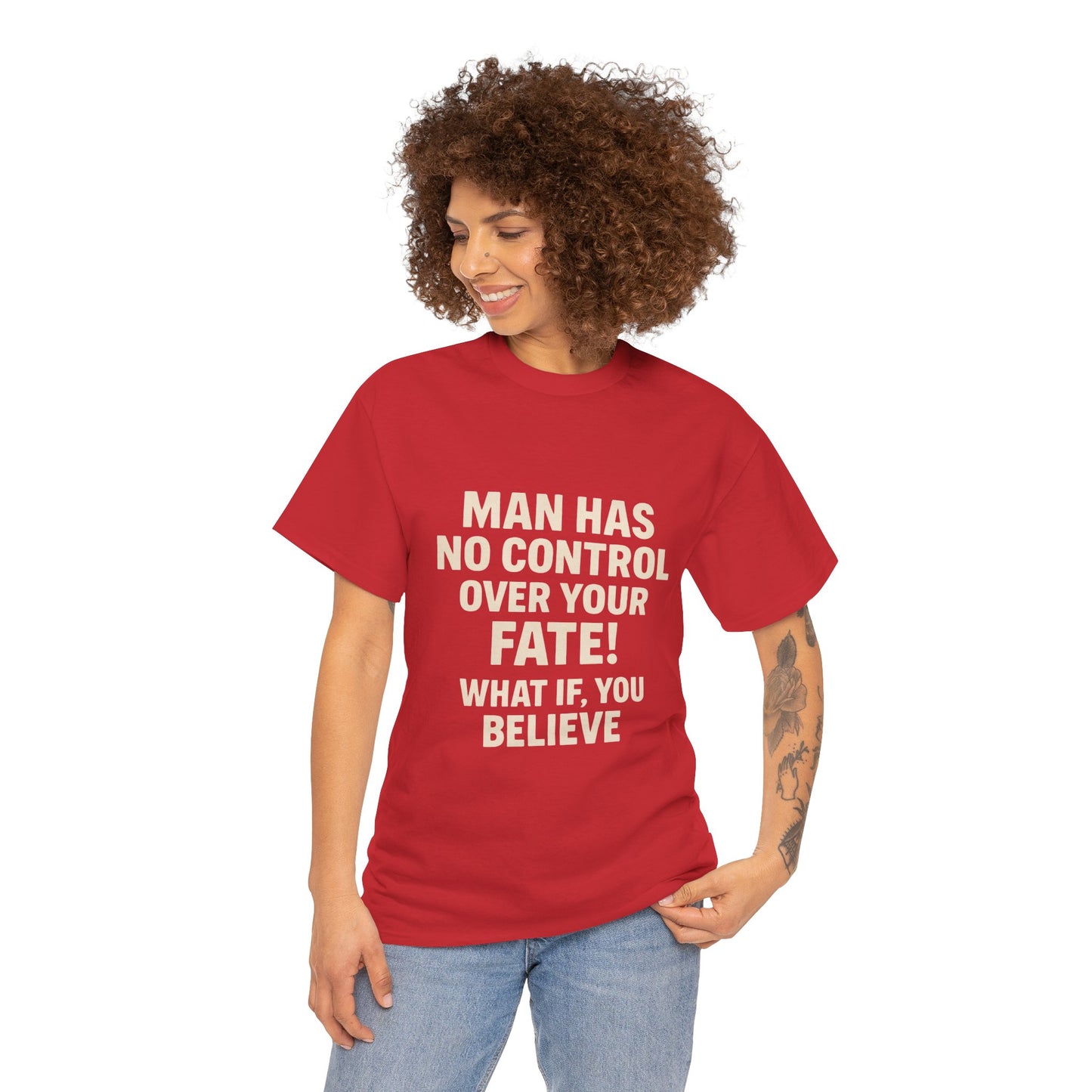 Inspirational Unisex Heavy Cotton Tee - Motivational Shirt, Believe Tee, Gift for Dreamers, Unisex Quote T-Shirt