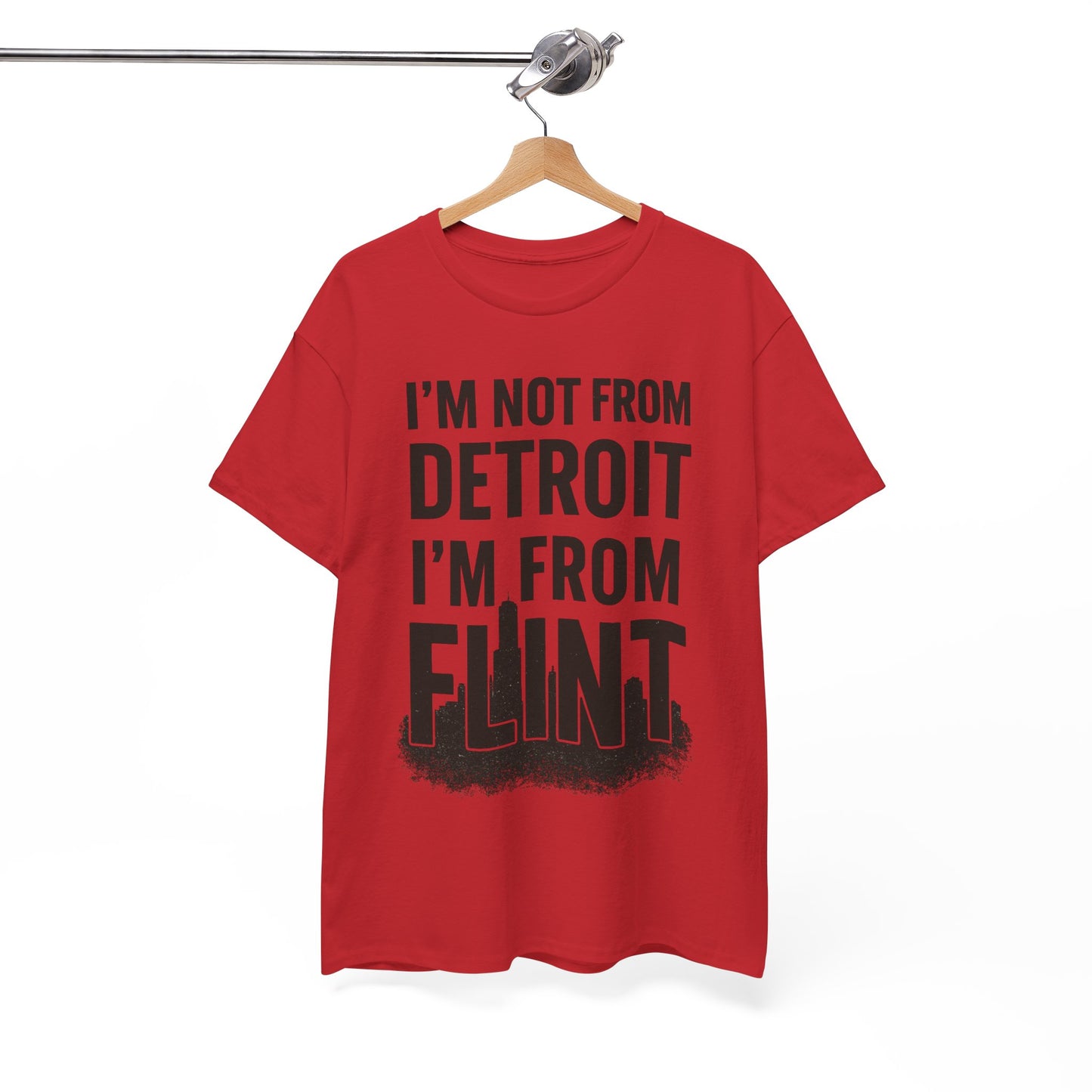 Detroit vs. Flint Tee - Unisex Heavy Cotton Shirt, Bold Graphic Tee, Michigan Pride Apparel, Casual Wear, Gift for Locals