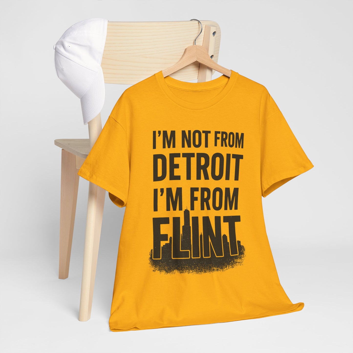 Detroit vs. Flint Tee - Unisex Heavy Cotton Shirt, Bold Graphic Tee, Michigan Pride Apparel, Casual Wear, Gift for Locals