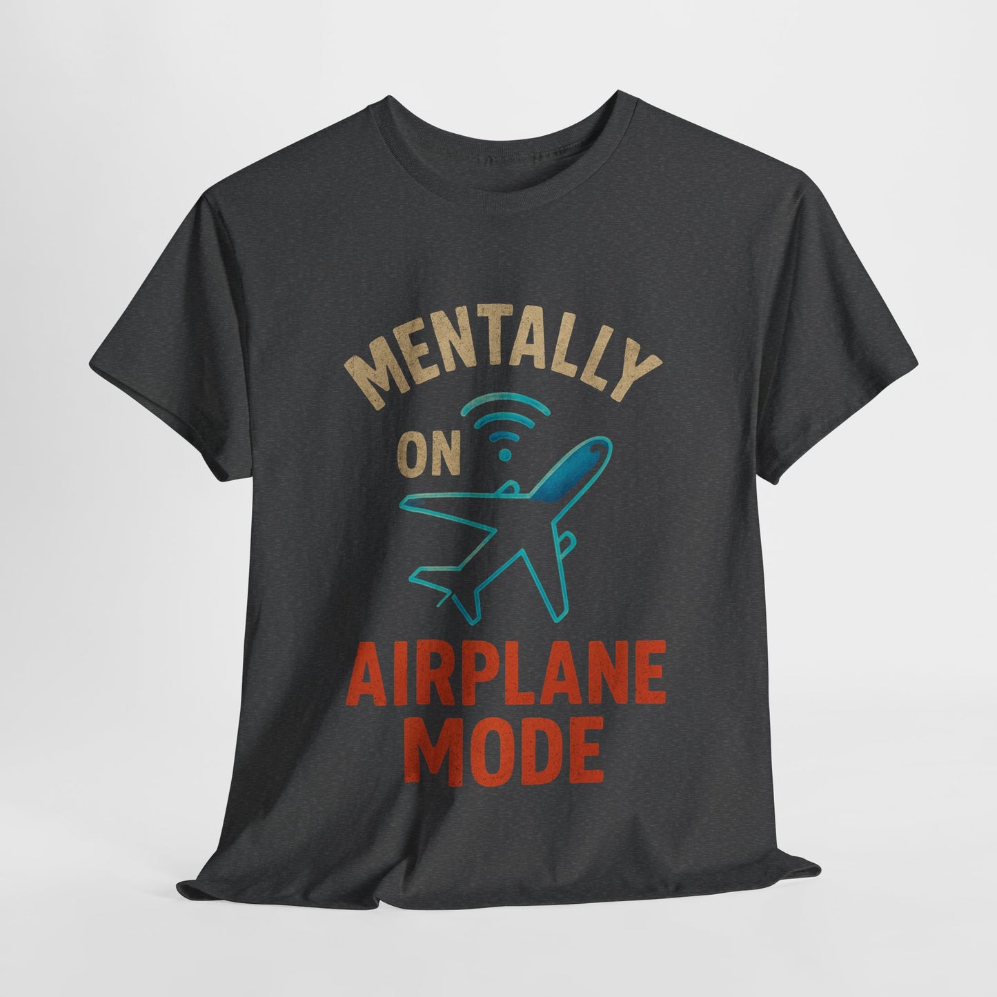 Airplane Mode Tee | Relaxed Unisex Cotton T-Shirt for Travelers, Gift for Friends, Fun Travel Shirt, Vacation Essential, Summer Style