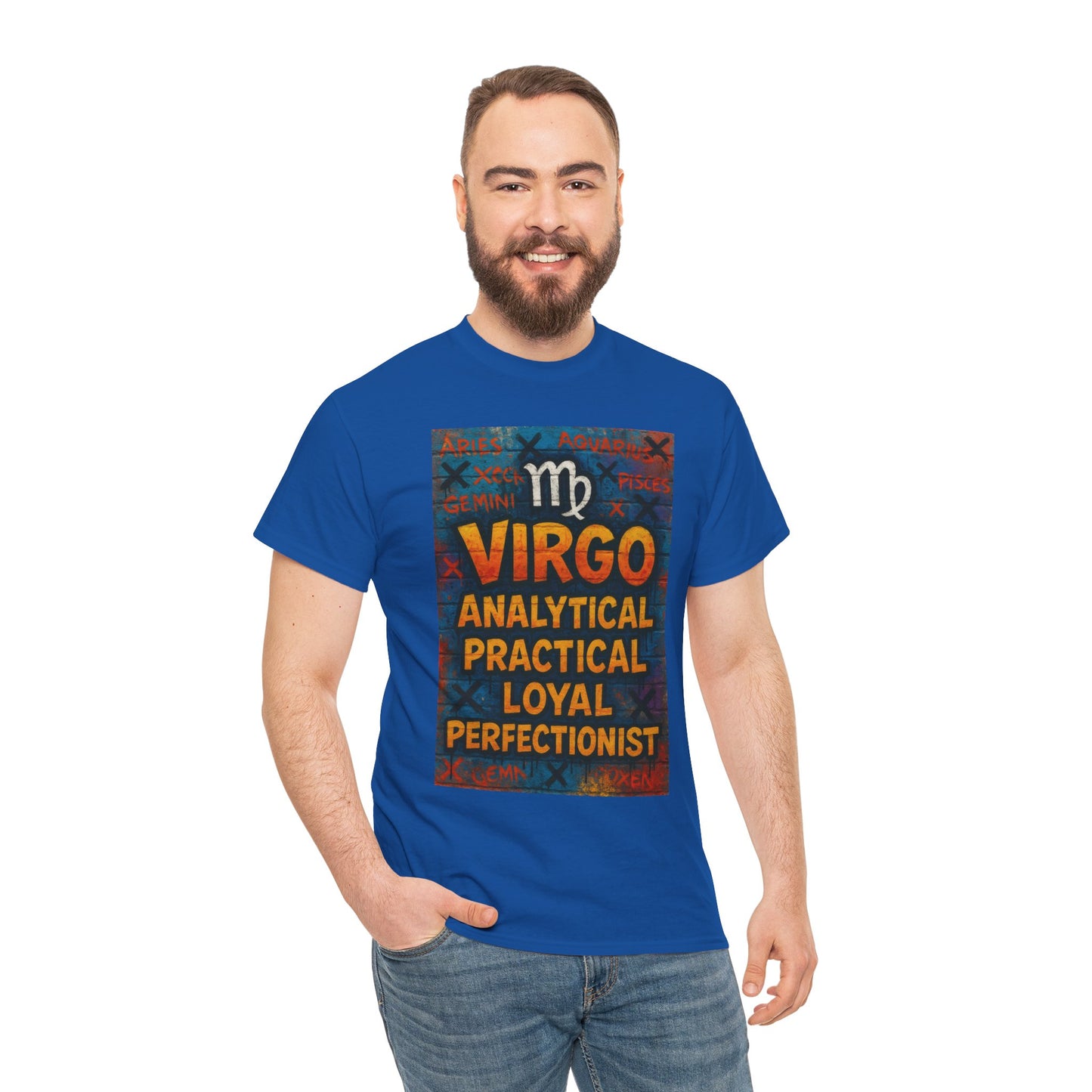 Virgo Sign Unisex Heavy Cotton Tee, Astrology Shirt, Zodiac Tee, Birthday Gift, Casual Wear, Astro Lover Apparel