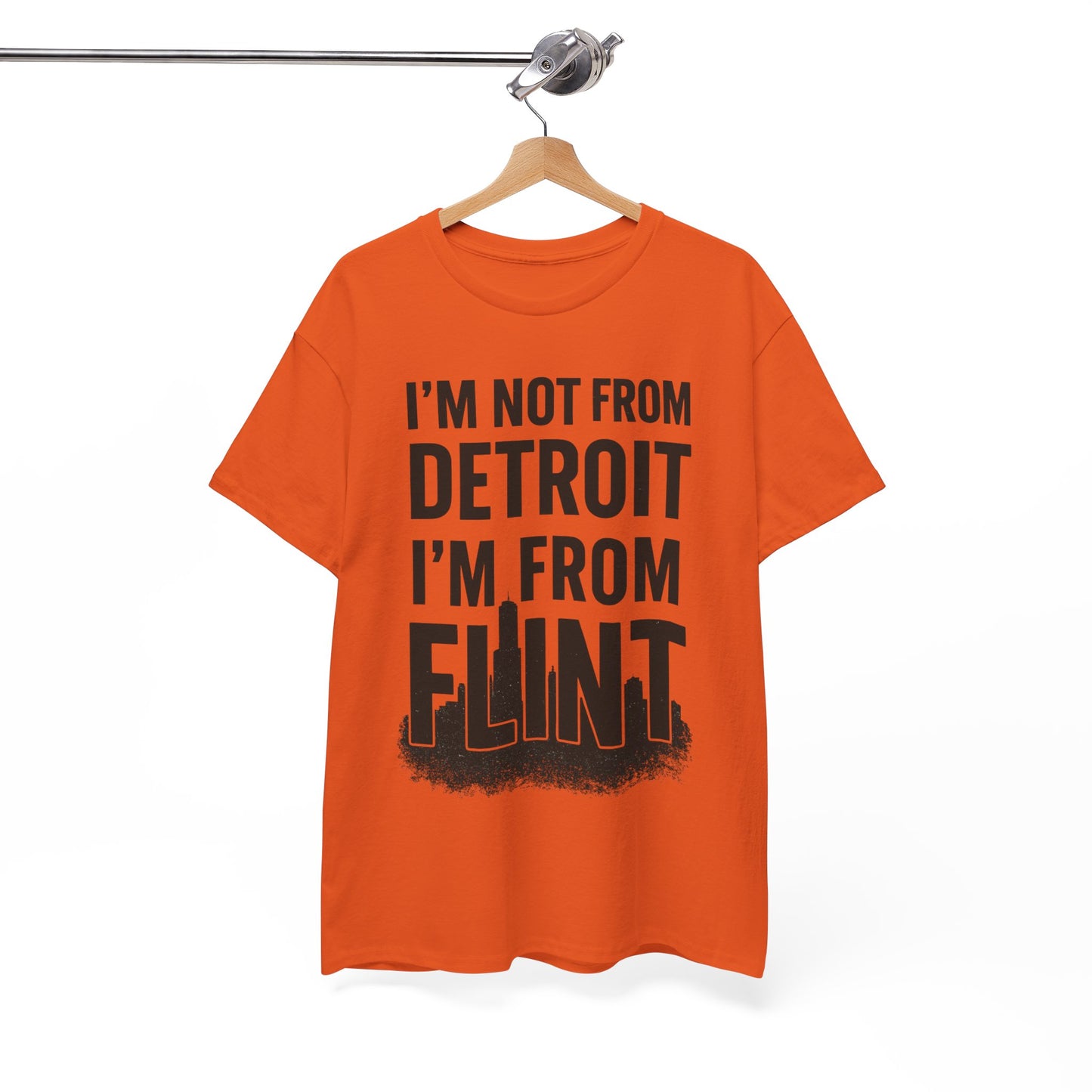 Detroit vs. Flint Tee - Unisex Heavy Cotton Shirt, Bold Graphic Tee, Michigan Pride Apparel, Casual Wear, Gift for Locals