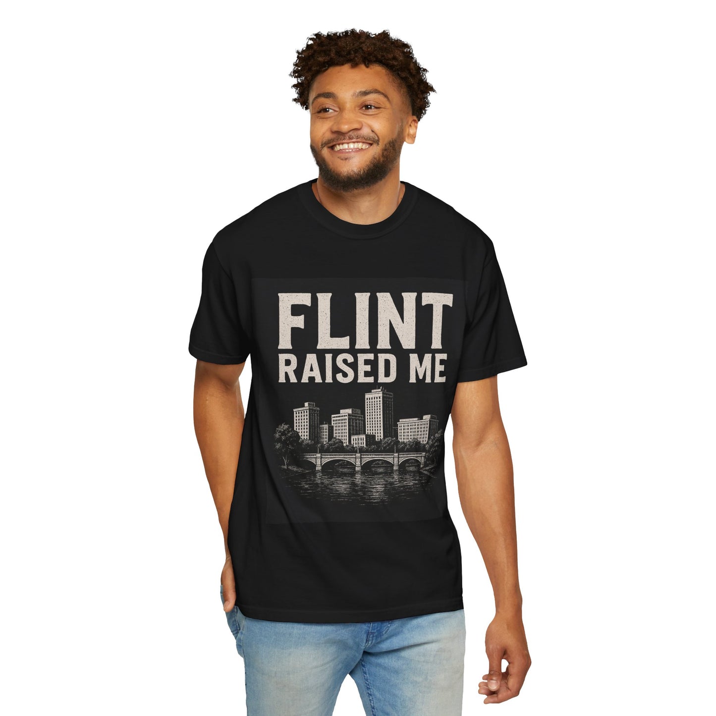Flint Raised Me T-Shirt, Unisex Graphic Tee, Gift for City Pride, Casual Wear, Home State Love, Vintage Style