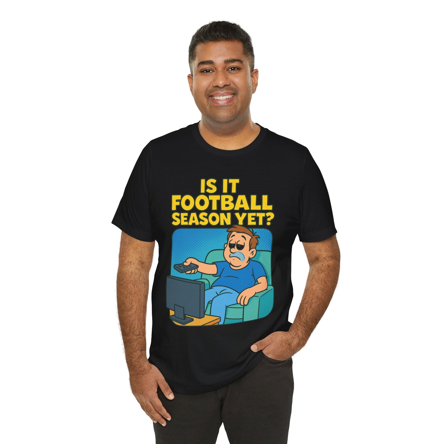 Football Season Jersey Tee, Humorous Men's T-Shirt, Unisex Graphic Tee, Casual Top for Gamers, Perfect Gift for Football Lovers