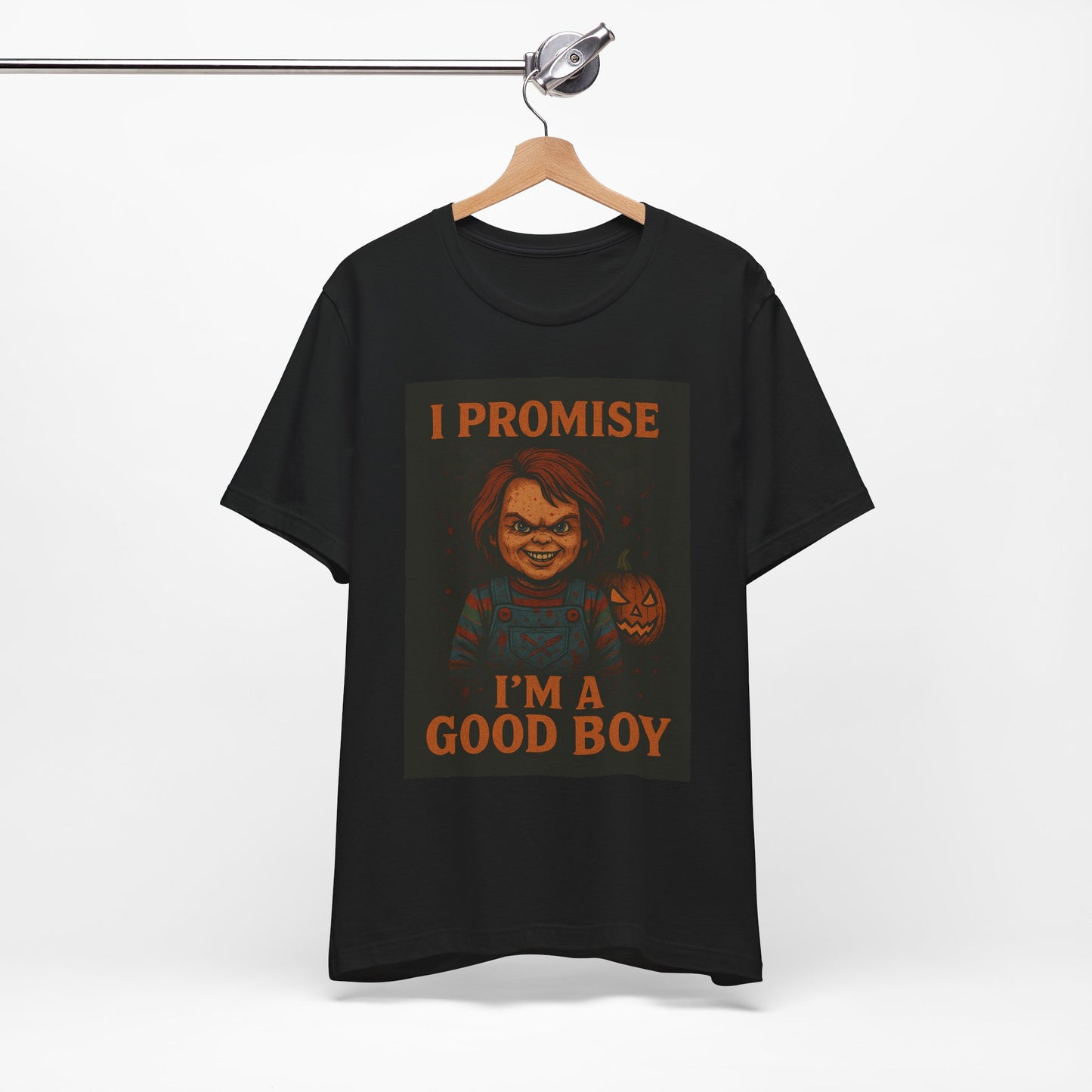 Halloween Chucky Tee, Unisex Short Sleeve Shirt, Horror Movie Apparel, Spooky Fashion, Creepy Graphic Tee