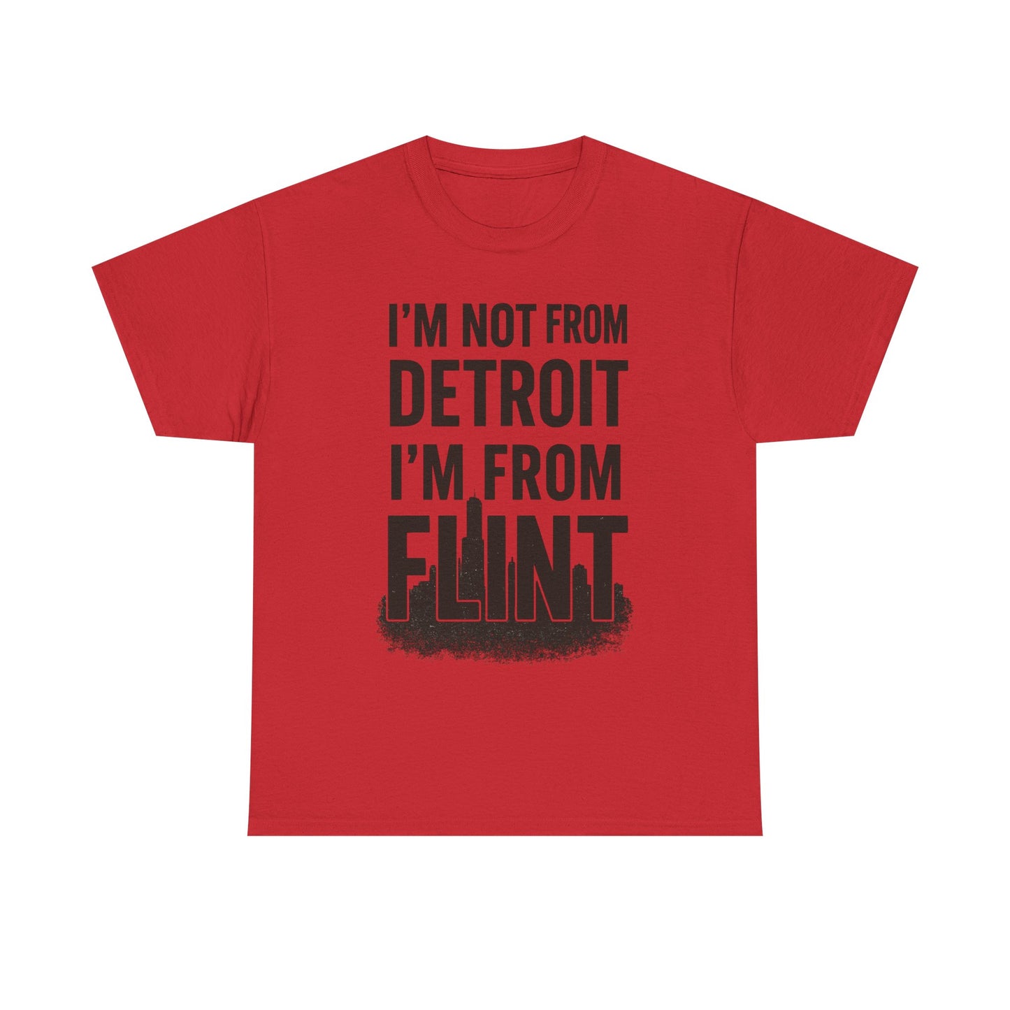 Detroit vs. Flint Tee - Unisex Heavy Cotton Shirt, Bold Graphic Tee, Michigan Pride Apparel, Casual Wear, Gift for Locals