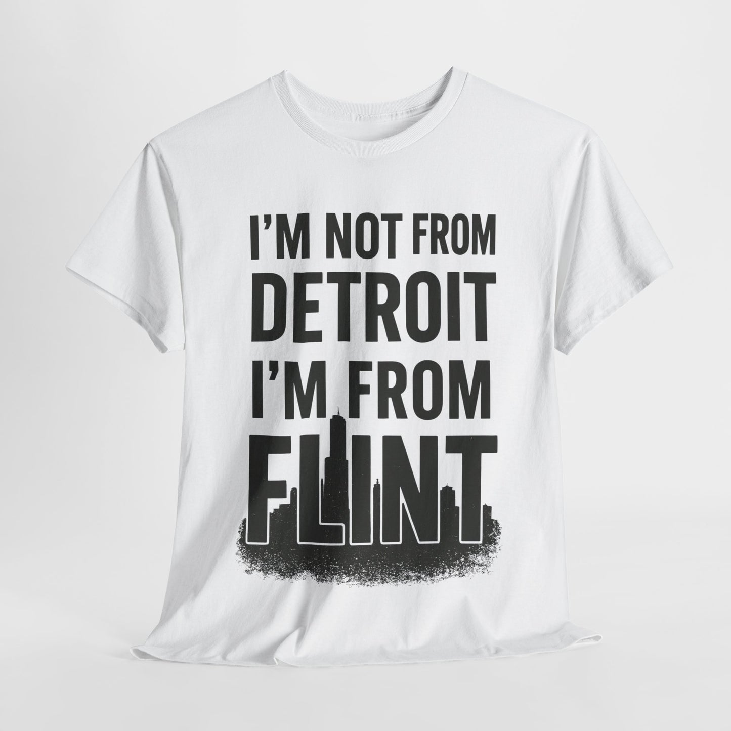 Detroit vs. Flint Tee - Unisex Heavy Cotton Shirt, Bold Graphic Tee, Michigan Pride Apparel, Casual Wear, Gift for Locals