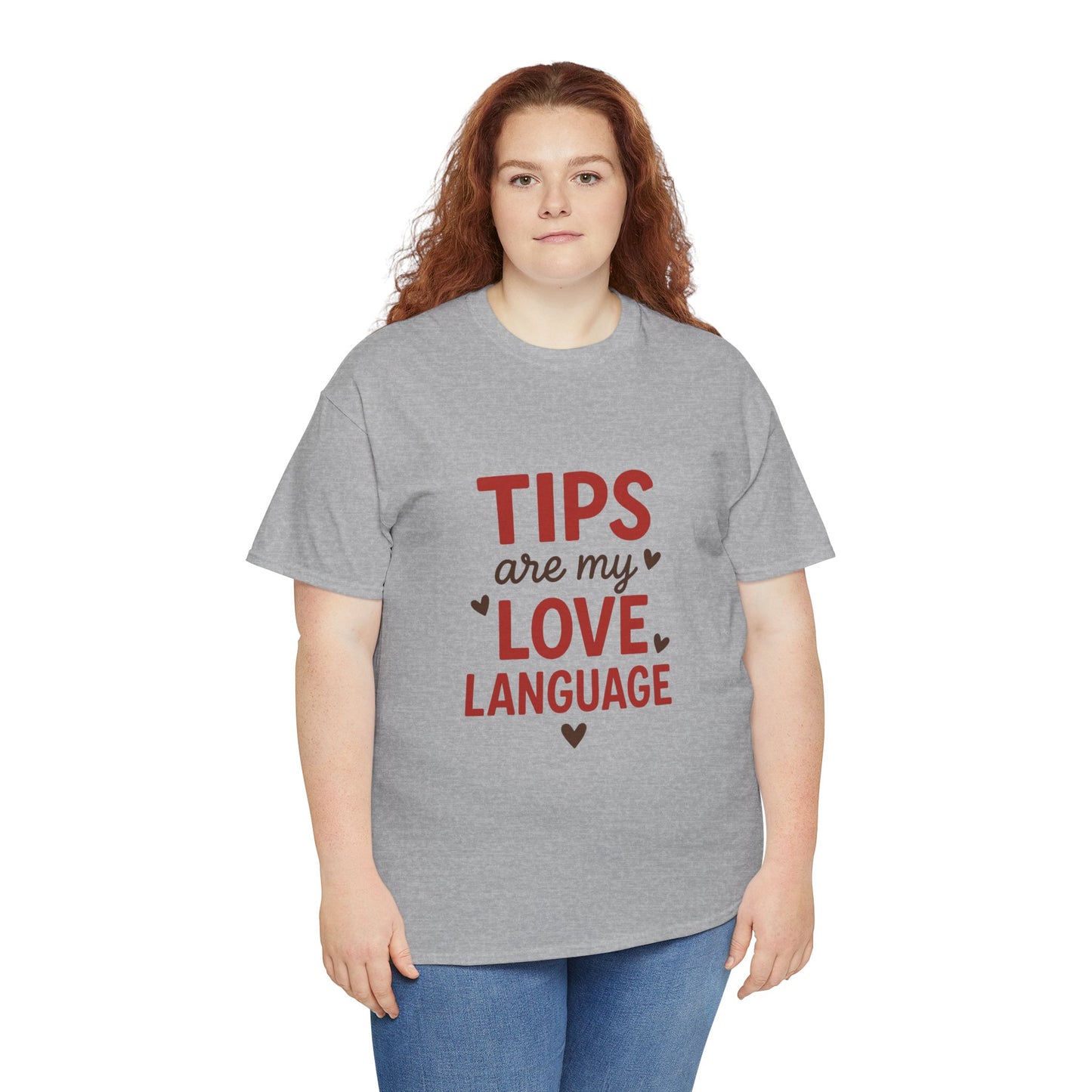 Tips Are My Love Language Tee, Fun Graphic Tee, Unisex Cotton T-Shirt, Gift for Waitstaff, Love Language Apparel