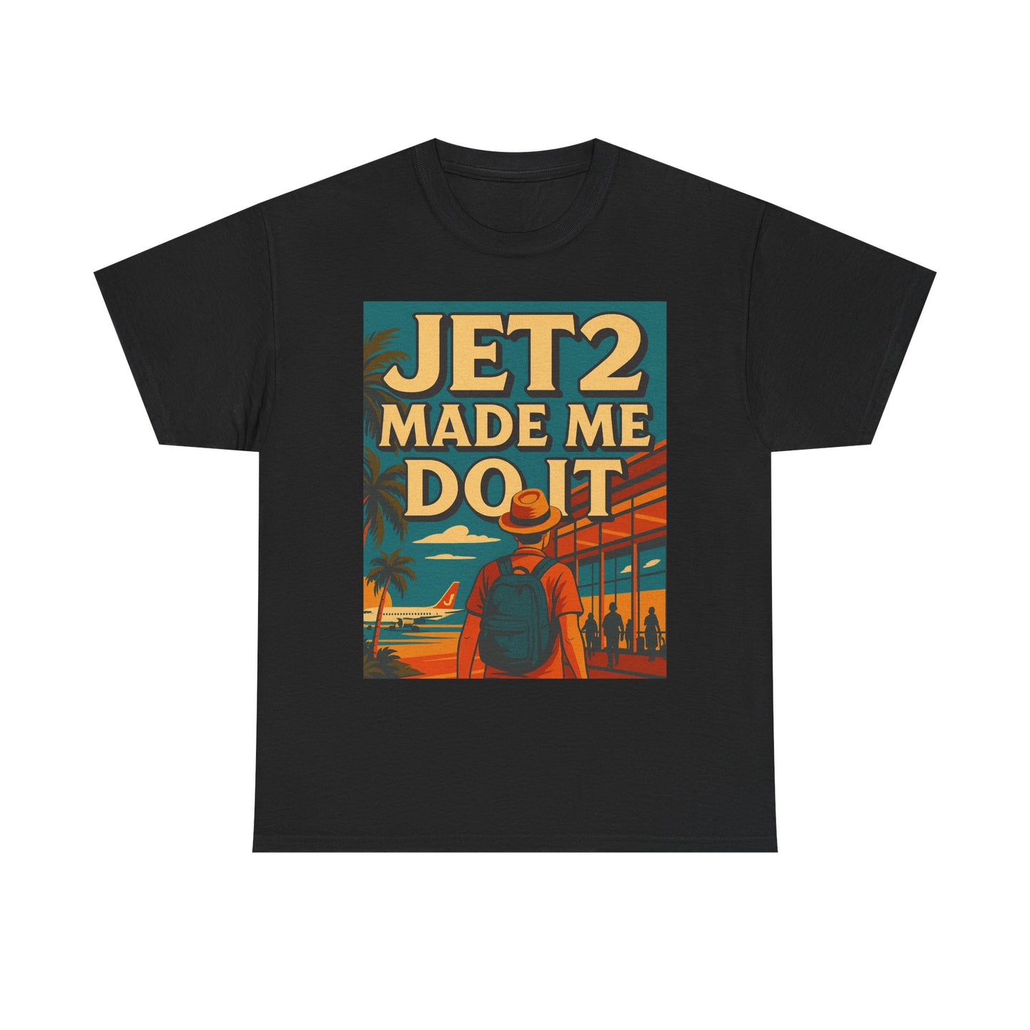 Jetsetter Unisex Heavy Cotton Tee - Travel T-Shirt, Vacation Shirt, Summer Style, Adventure Wear, Gift for Travelers