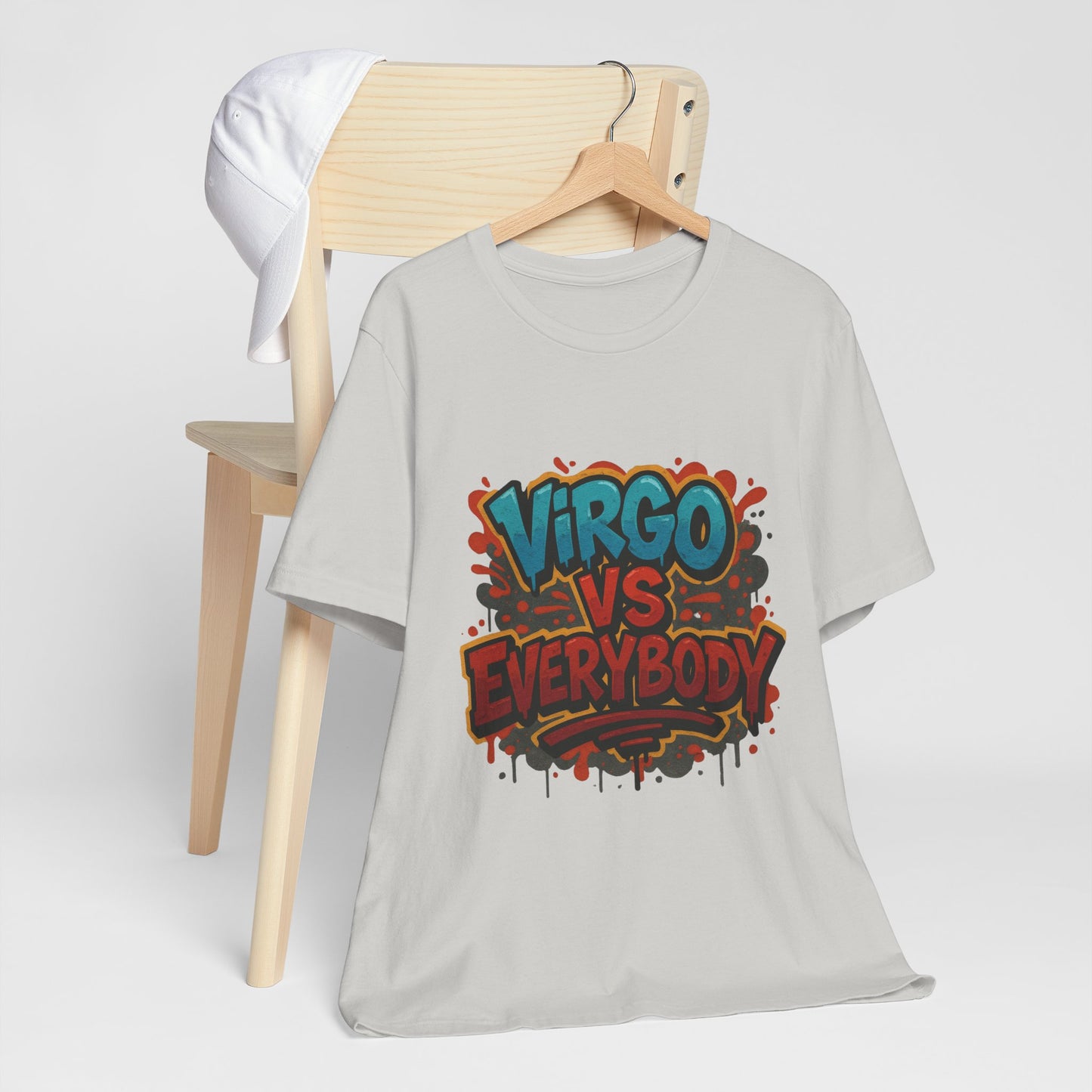 Virgo vs Everybody Graphic Tee, Unisex Zodiac T-Shirt, Astrology Gift, Birthday Apparel, Trendy Casual Wear